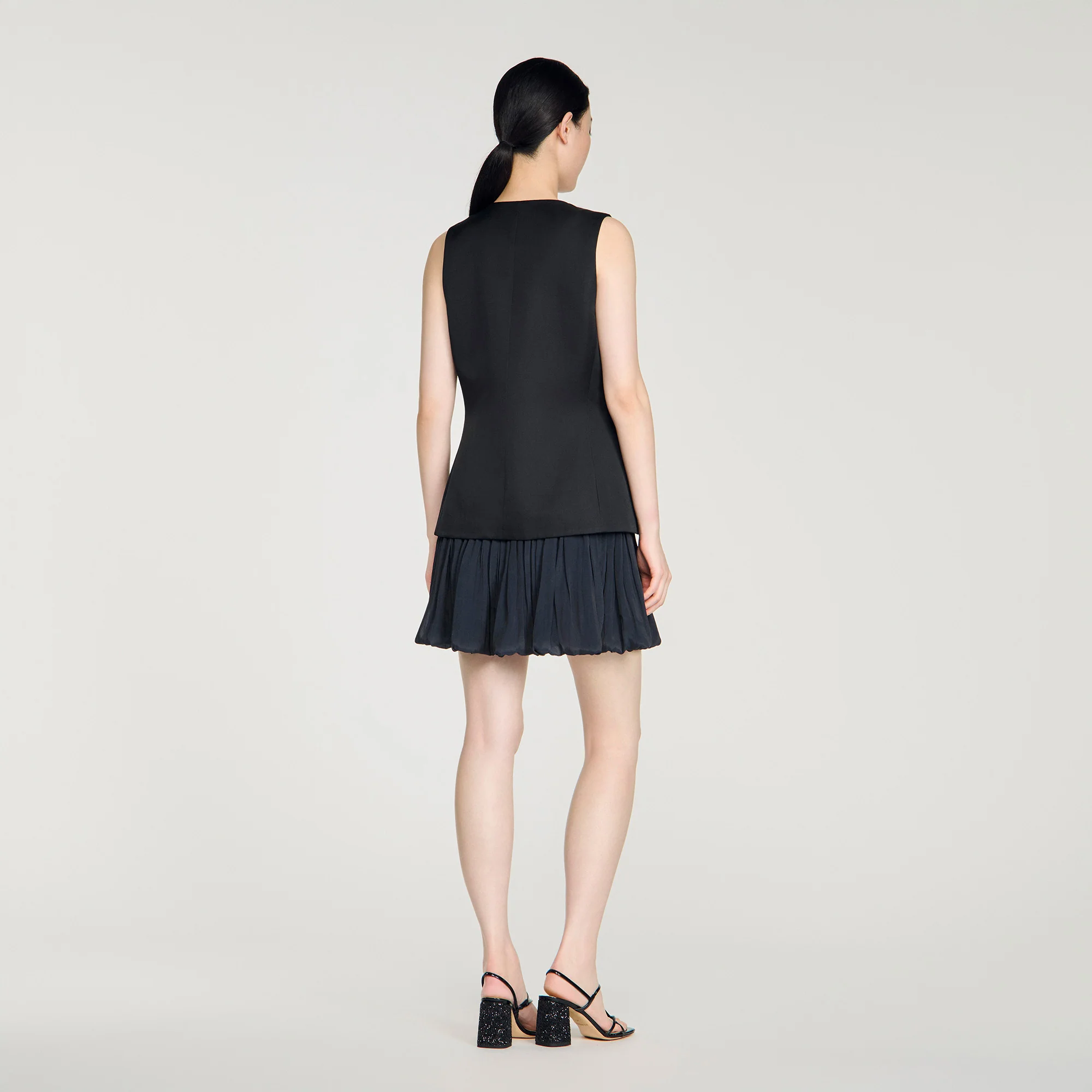 Nilda Short Bubble Dress Black - Image 5