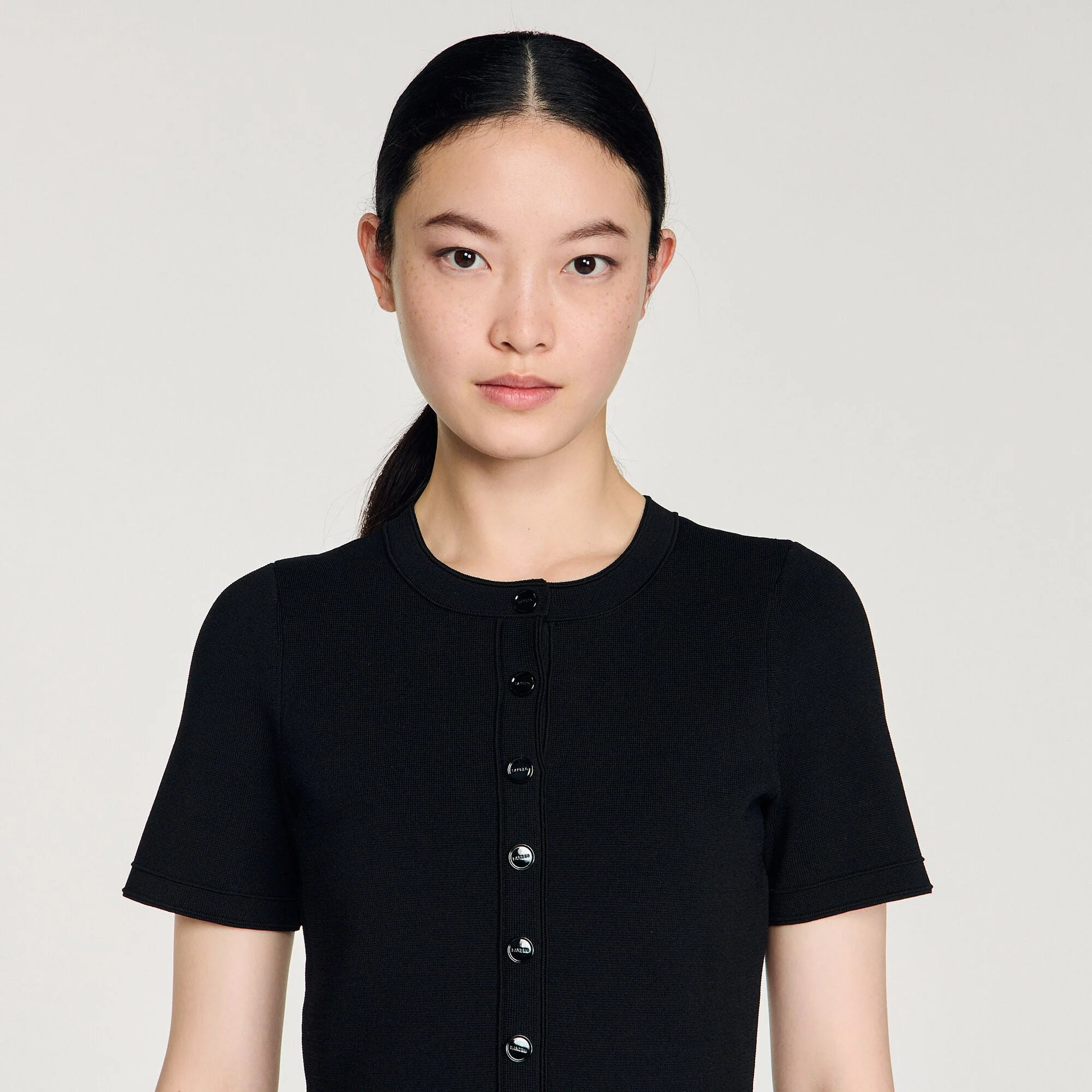 Judith Peplum Knit Maxi Dress Black - Image 3
