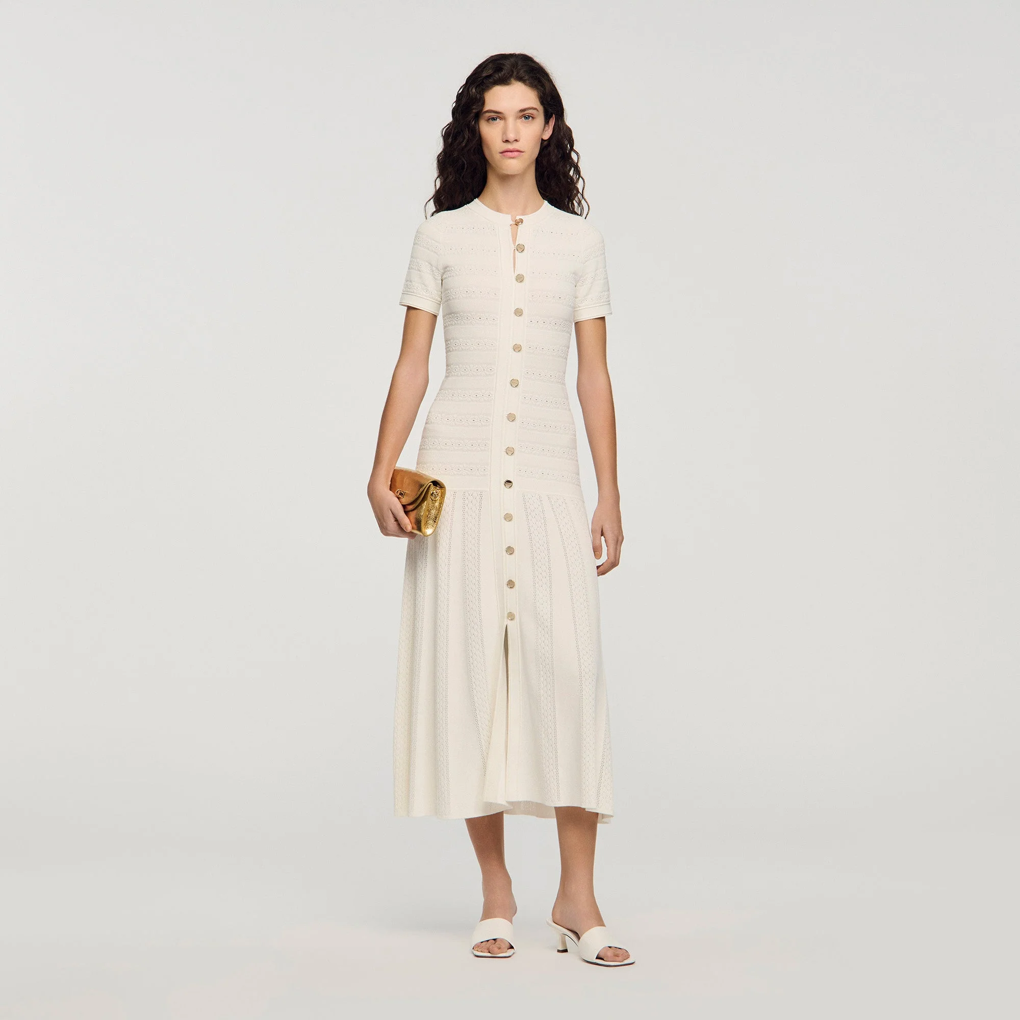 Milona Knit Maxi Dress Ecru