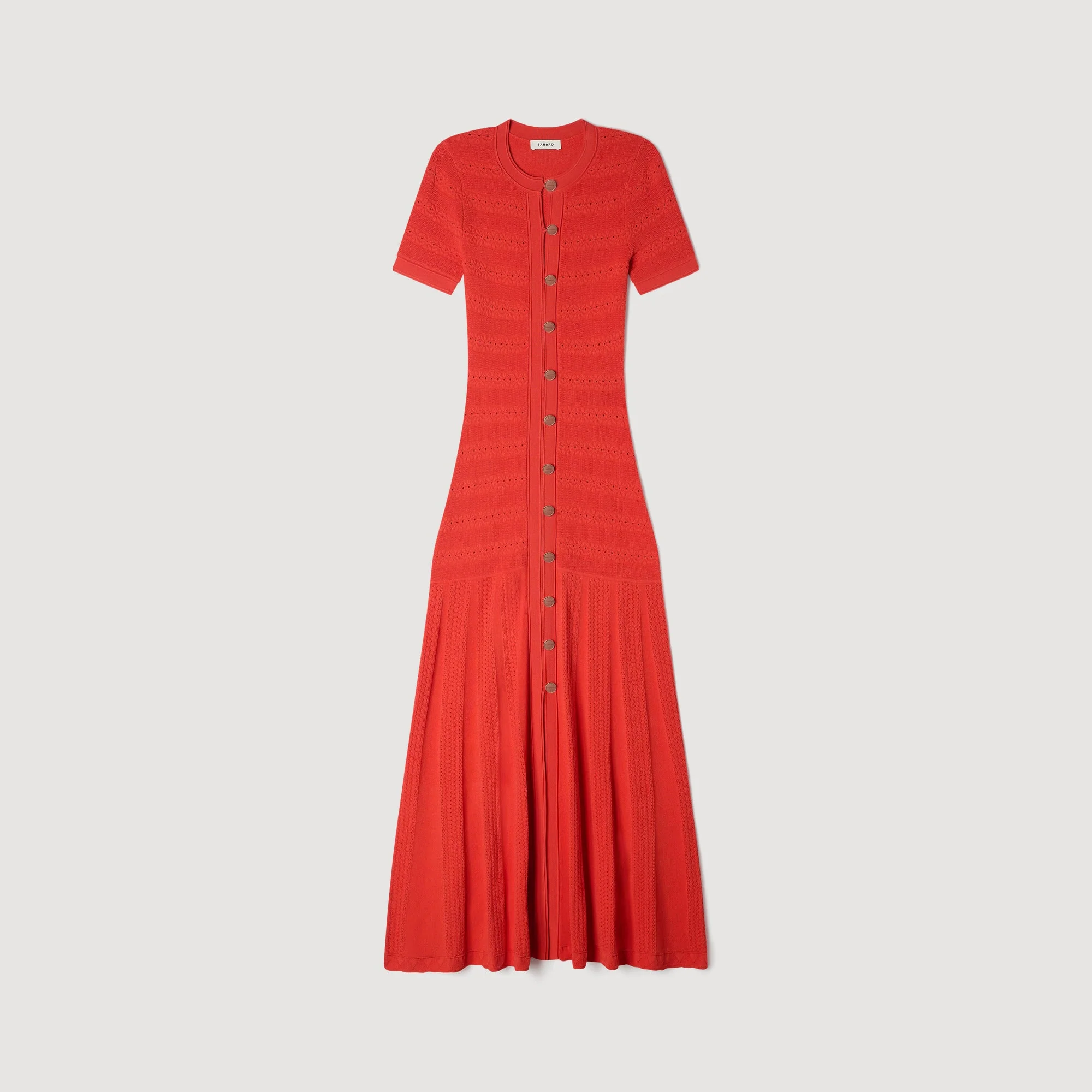 Milona Knit Maxi Dress Red - Image 6