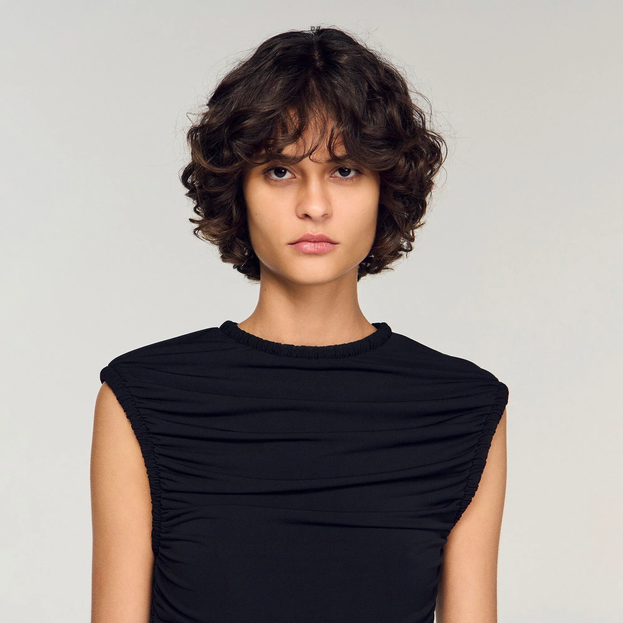 Azalea Draped Maxi Dress Black - Image 4