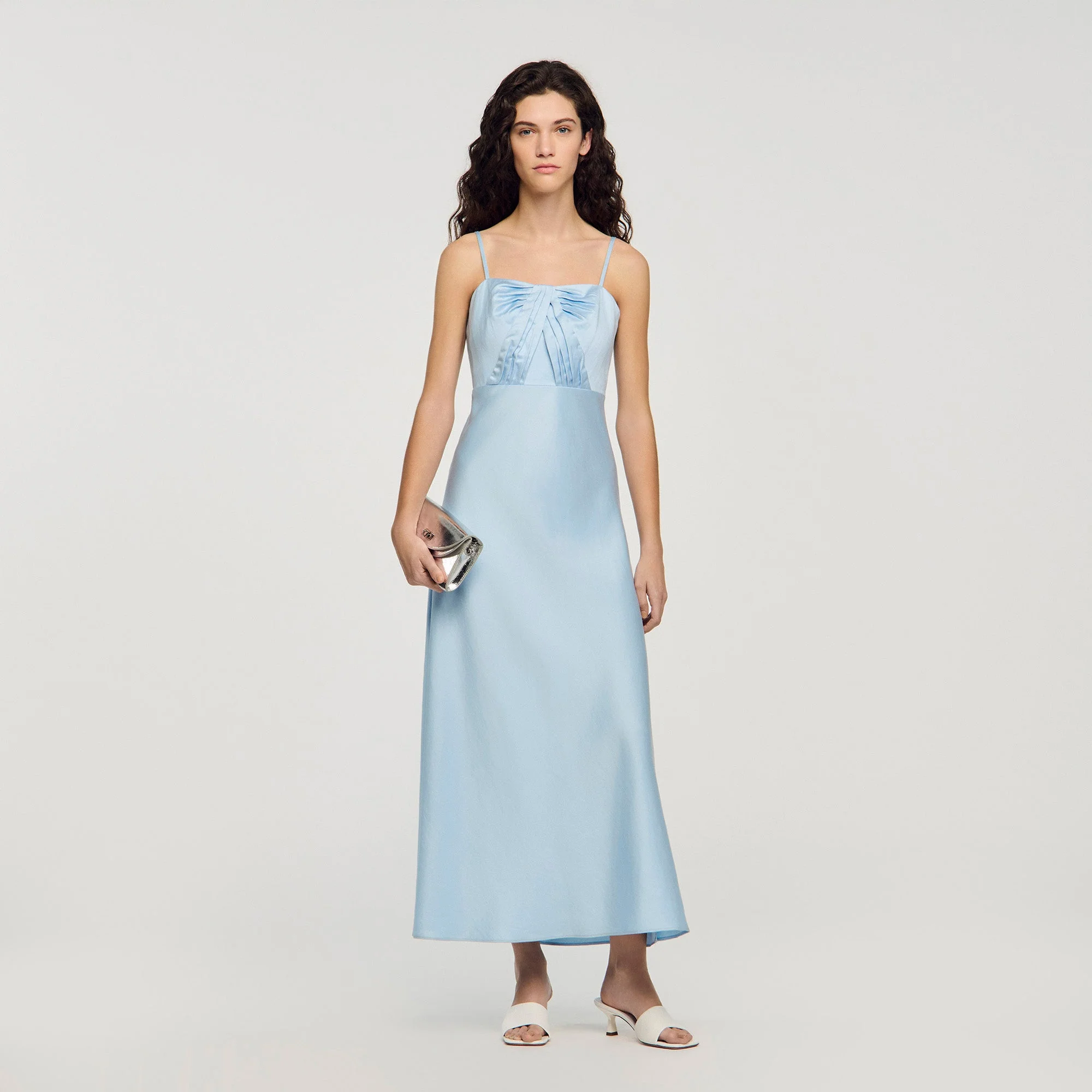 Cinderella Satin-Effect Maxi Dress Blue Sky