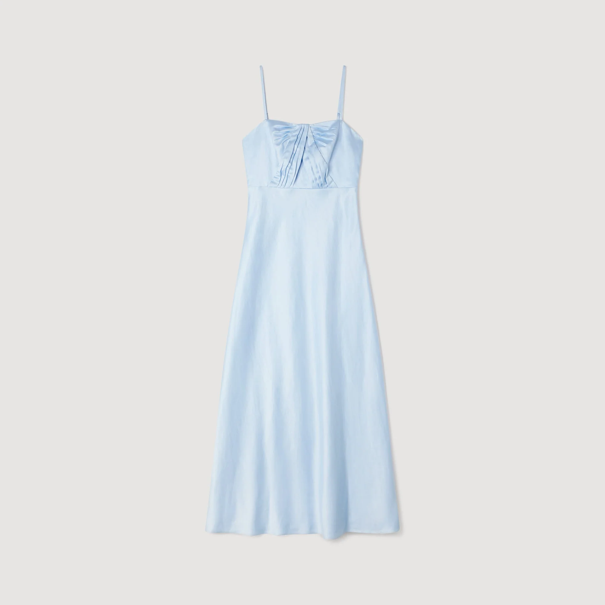 Cinderella Satin-Effect Maxi Dress Blue Sky - Image 6