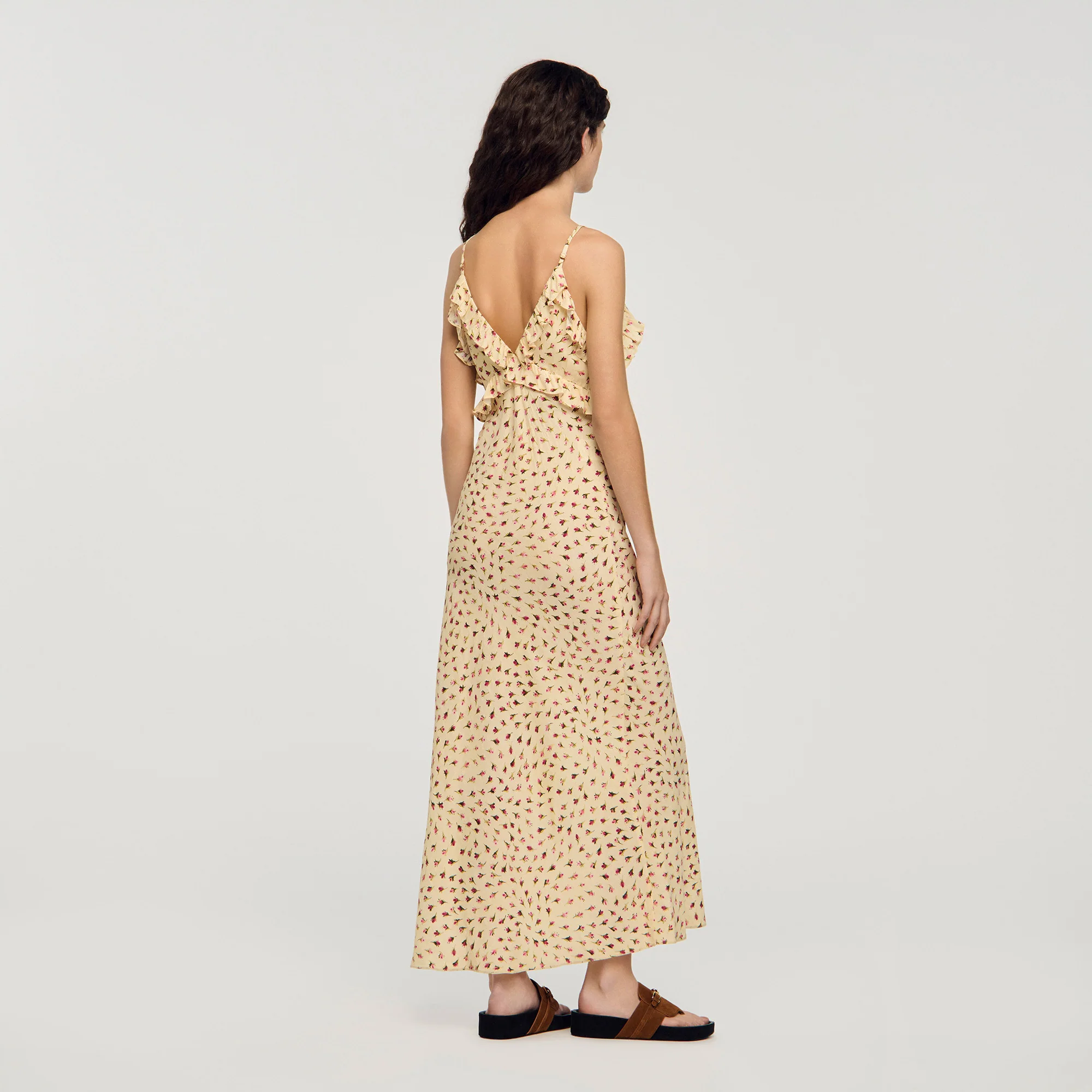 Soleane Flower Print Maxi Dress Butter / Pink - Image 3