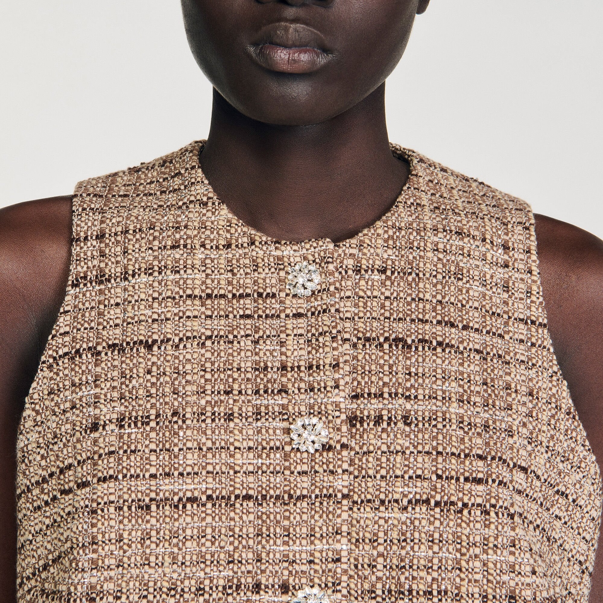 Javier Tweed Vest Brown - Image 3