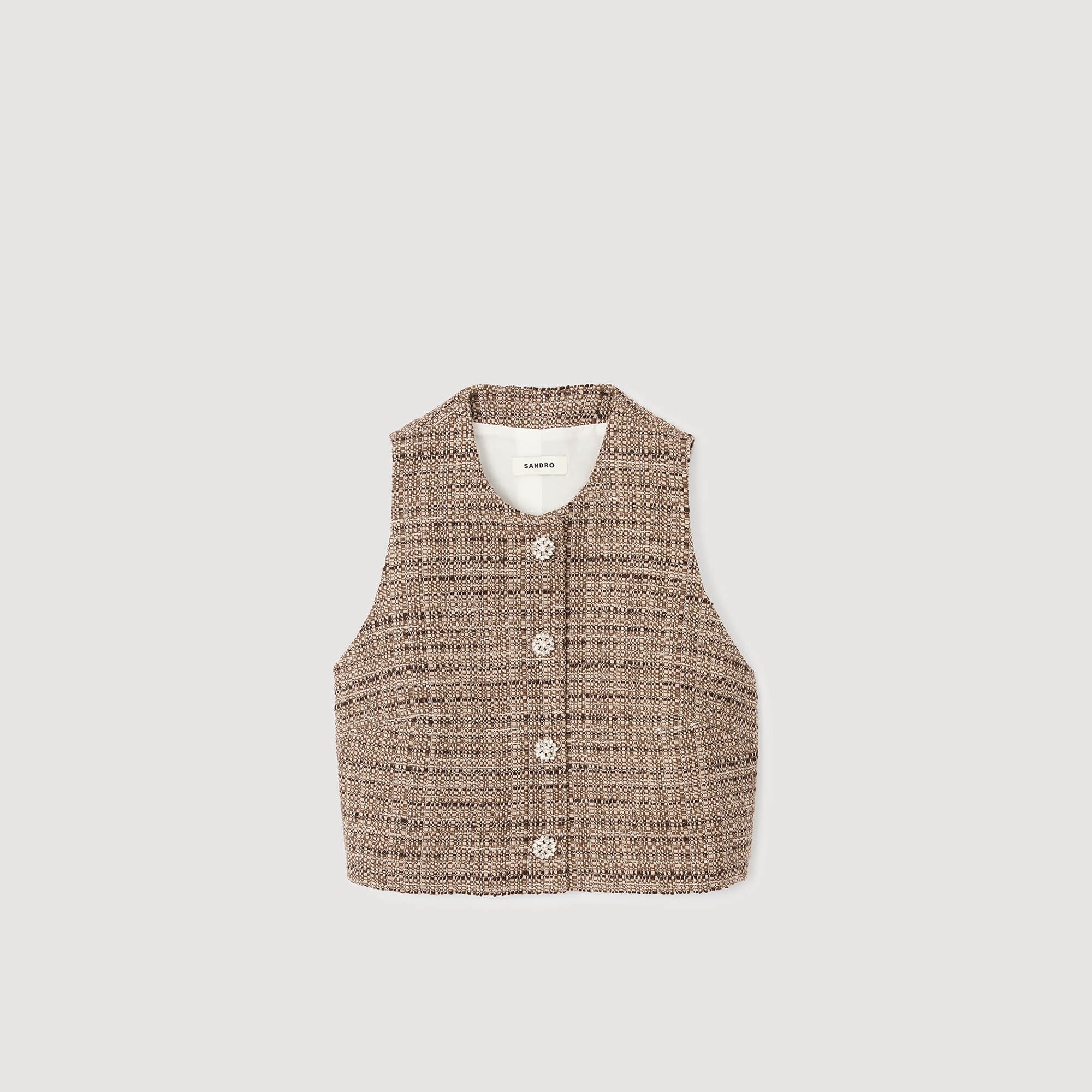 Javier Tweed Vest Brown - Image 6