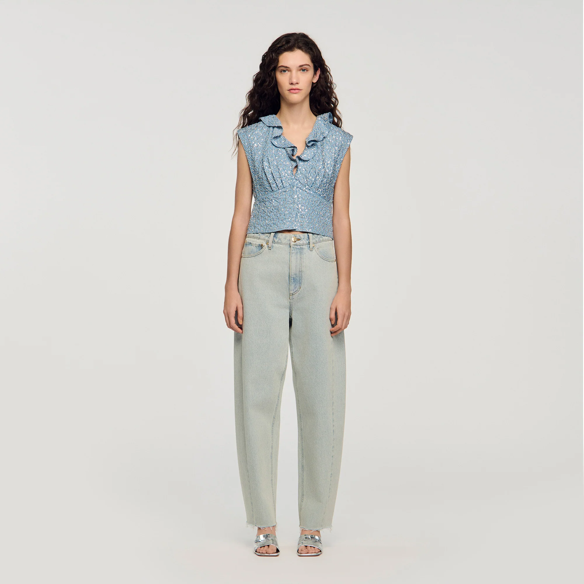 Iseo Sequin Top Blue - Image 2