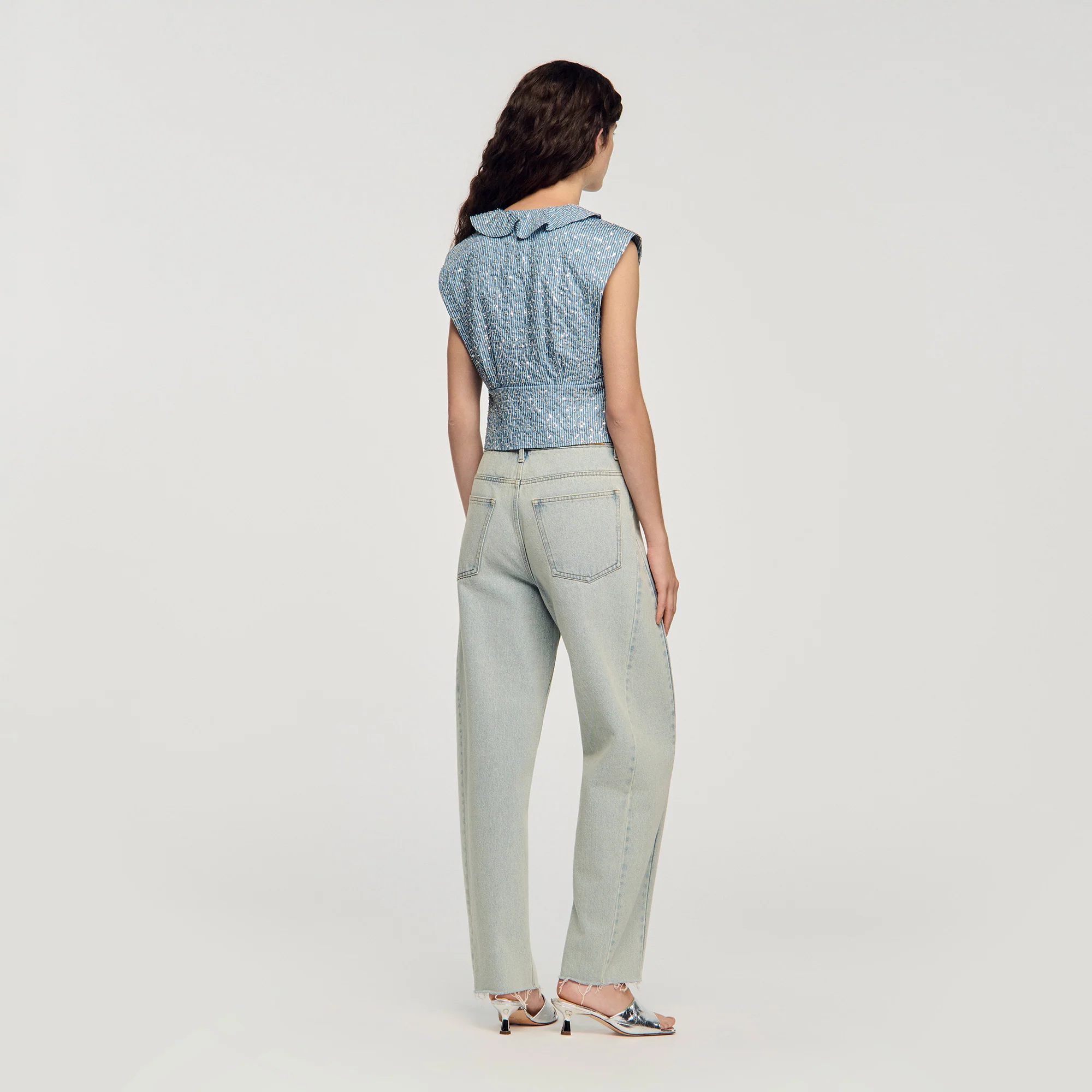 Iseo Sequin Top Blue - Image 3