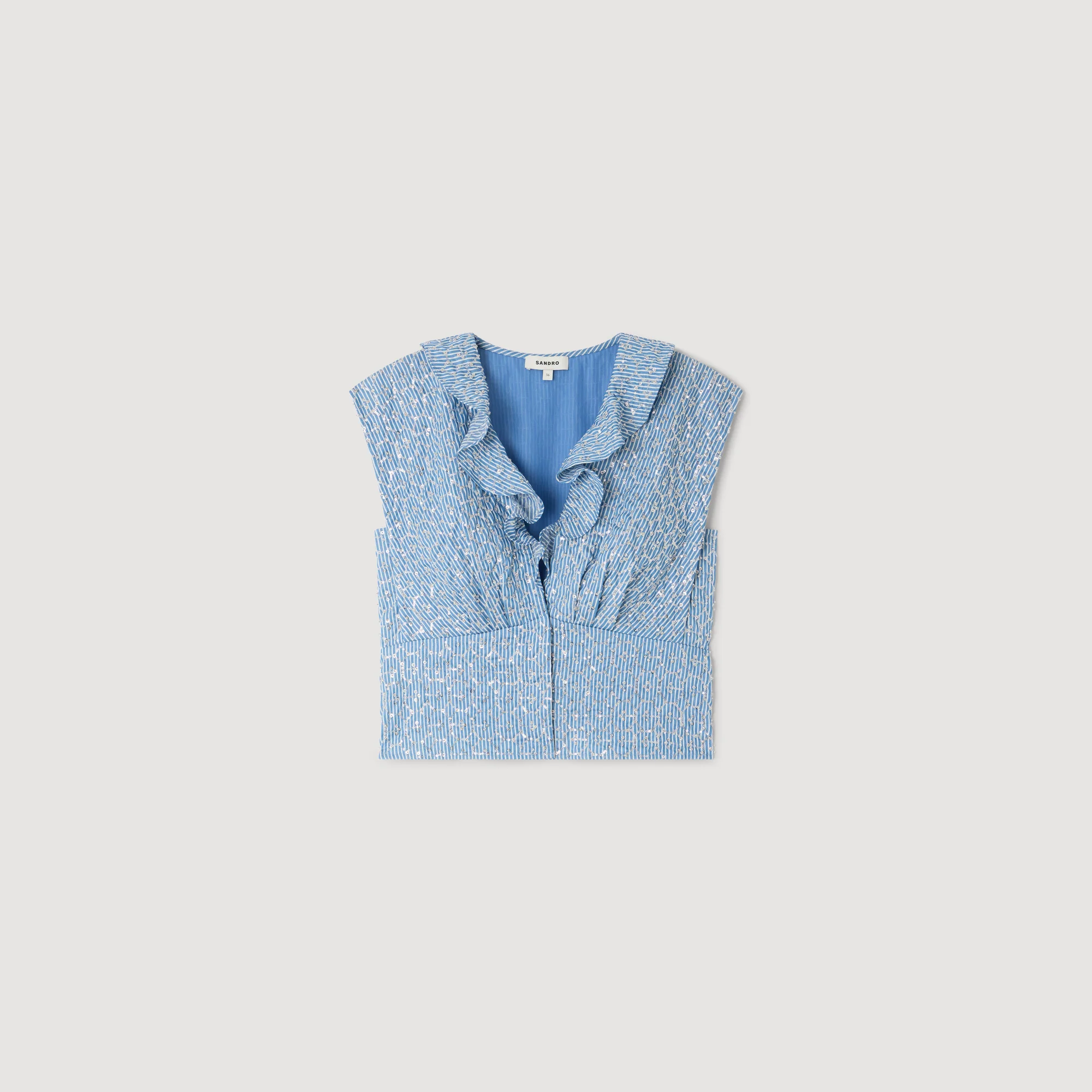 Iseo Sequin Top Blue - Image 6
