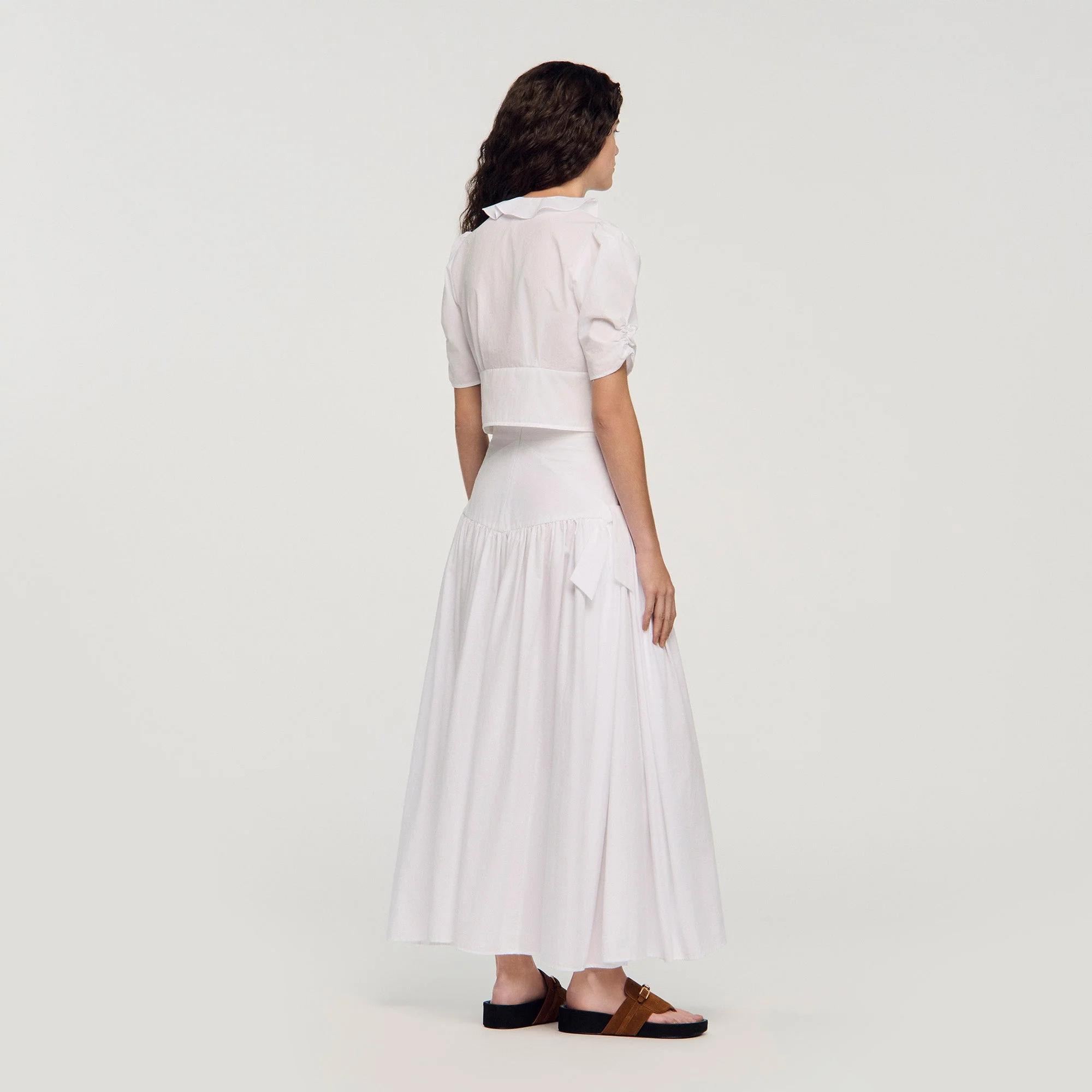 Aleo Ruffled Crop Top White - Image 5