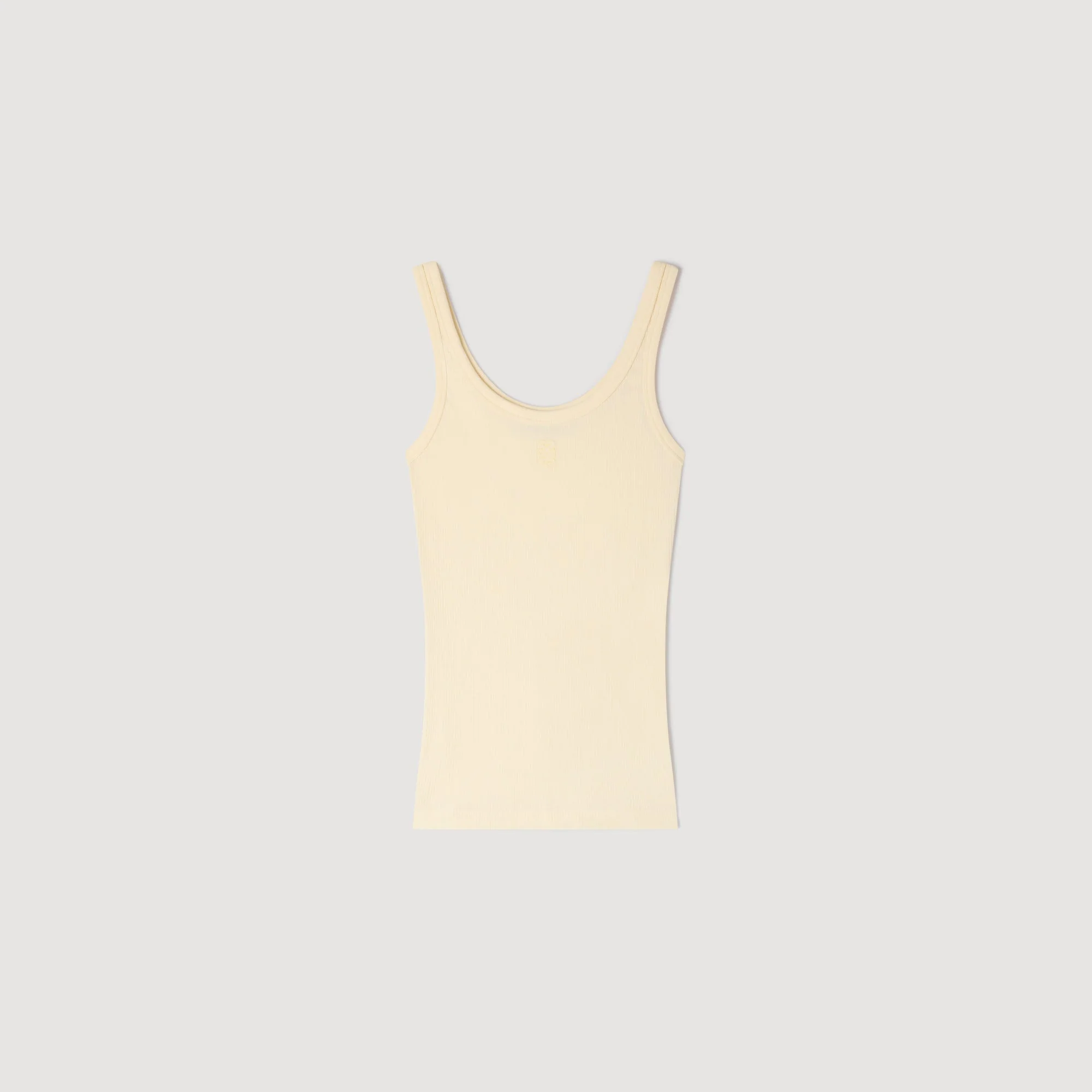 Vertige Ribbed Vest Top Light Yellow - Image 7