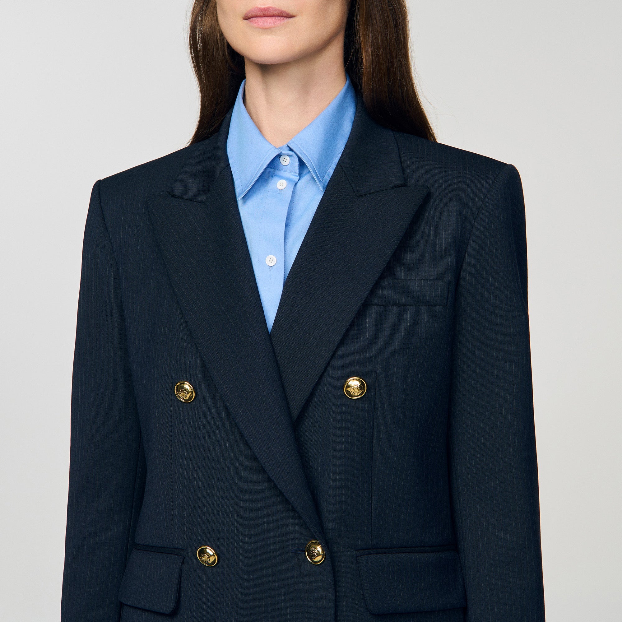 Theane Pinstripe jacket Navy Blue - Image 3