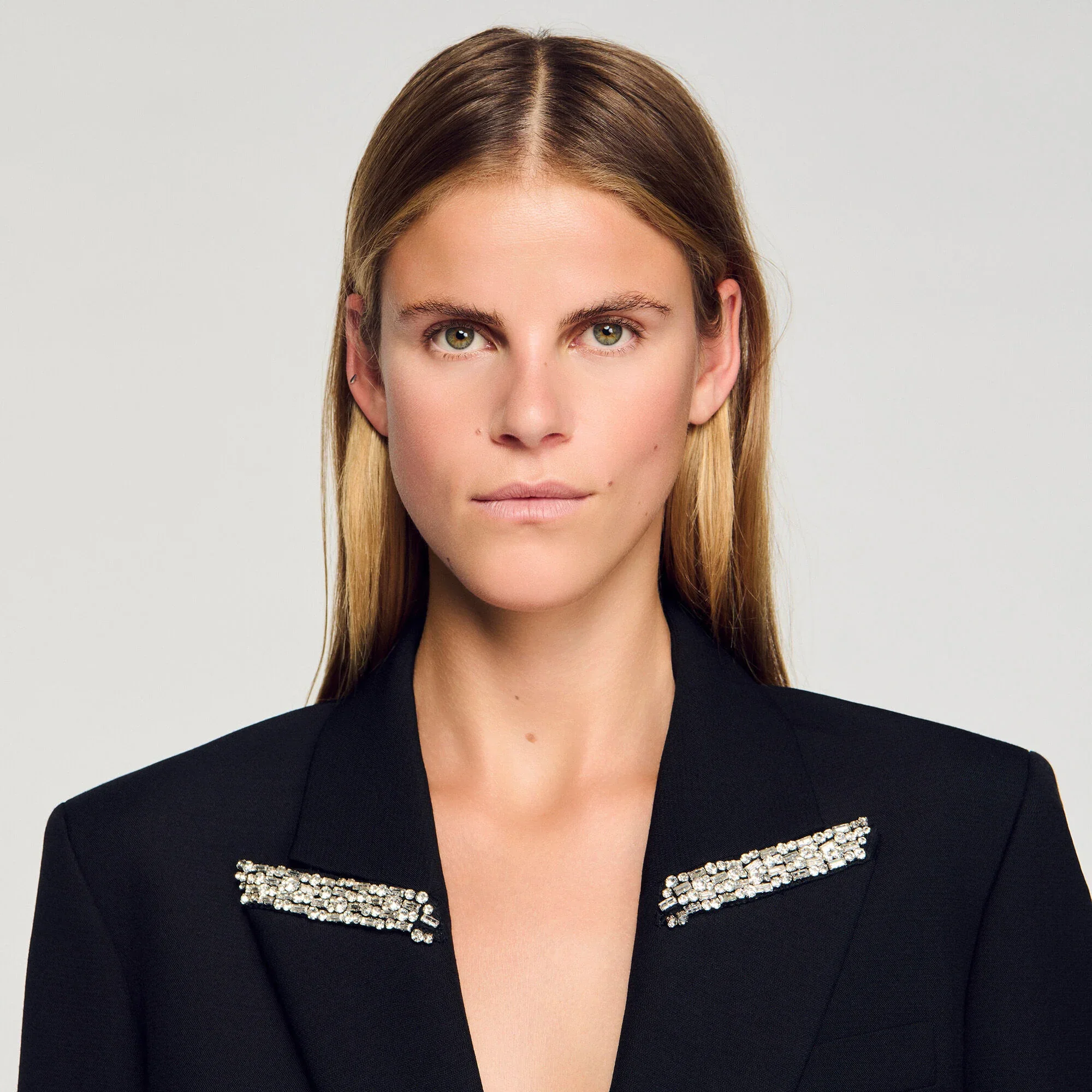 Cosmica Jacket With Rhinestone Collar Black - Image 3