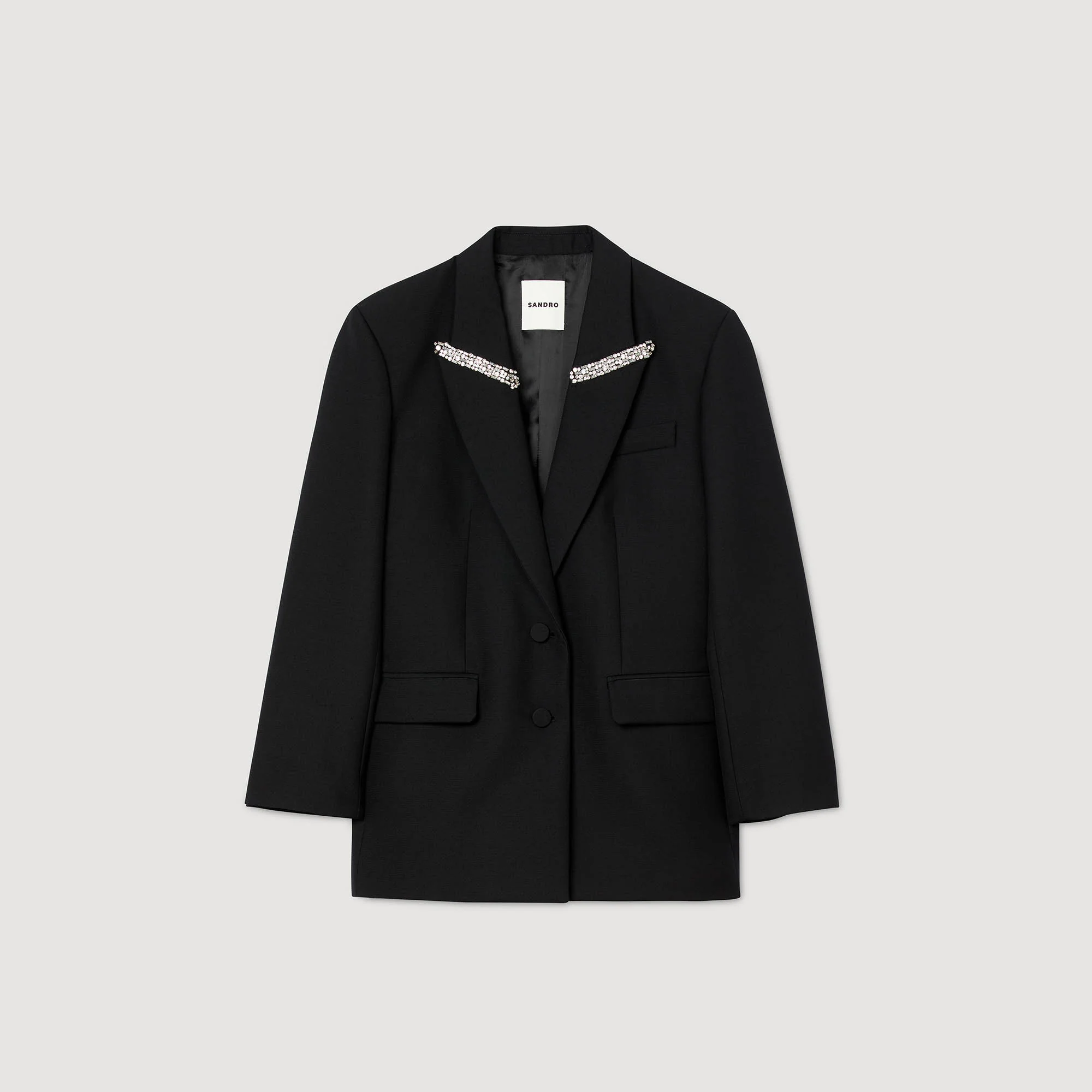 Cosmica Jacket With Rhinestone Collar Black - Image 6