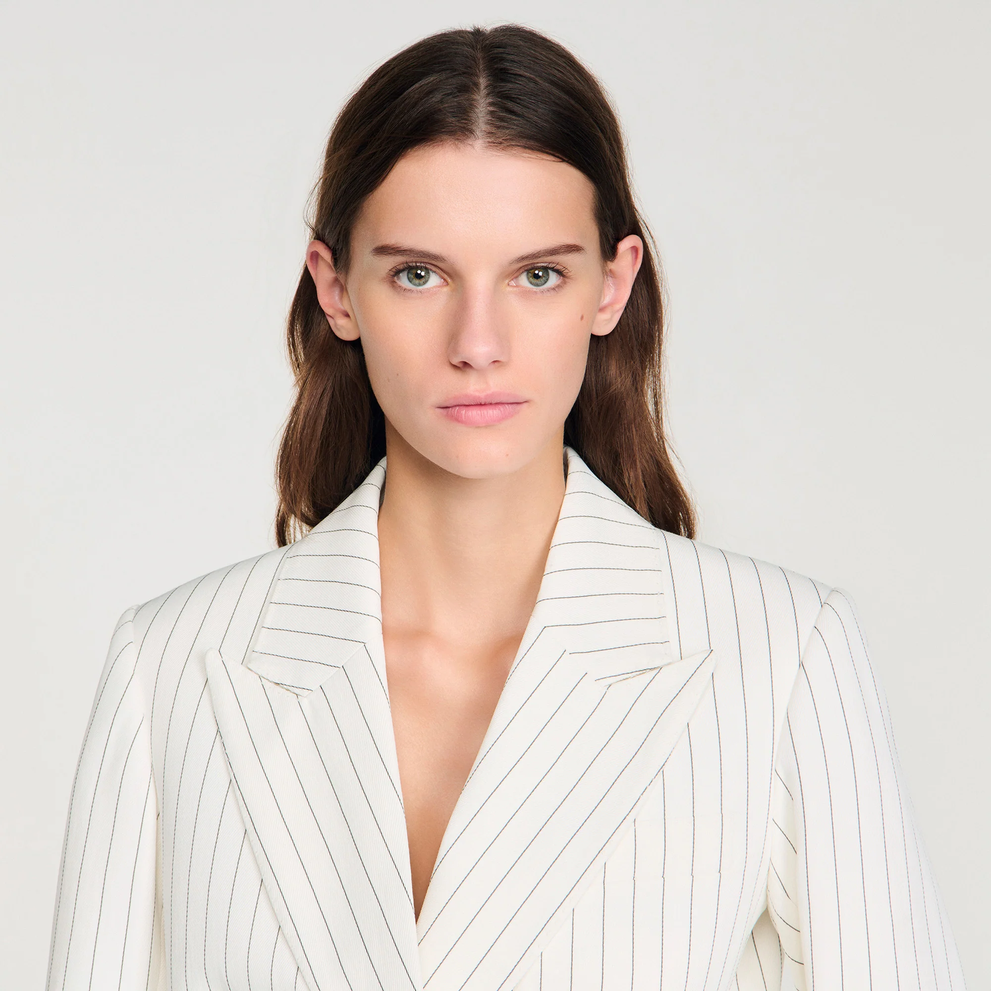Hudson Striped Tailored Jacket Ecru / Black - Image 3