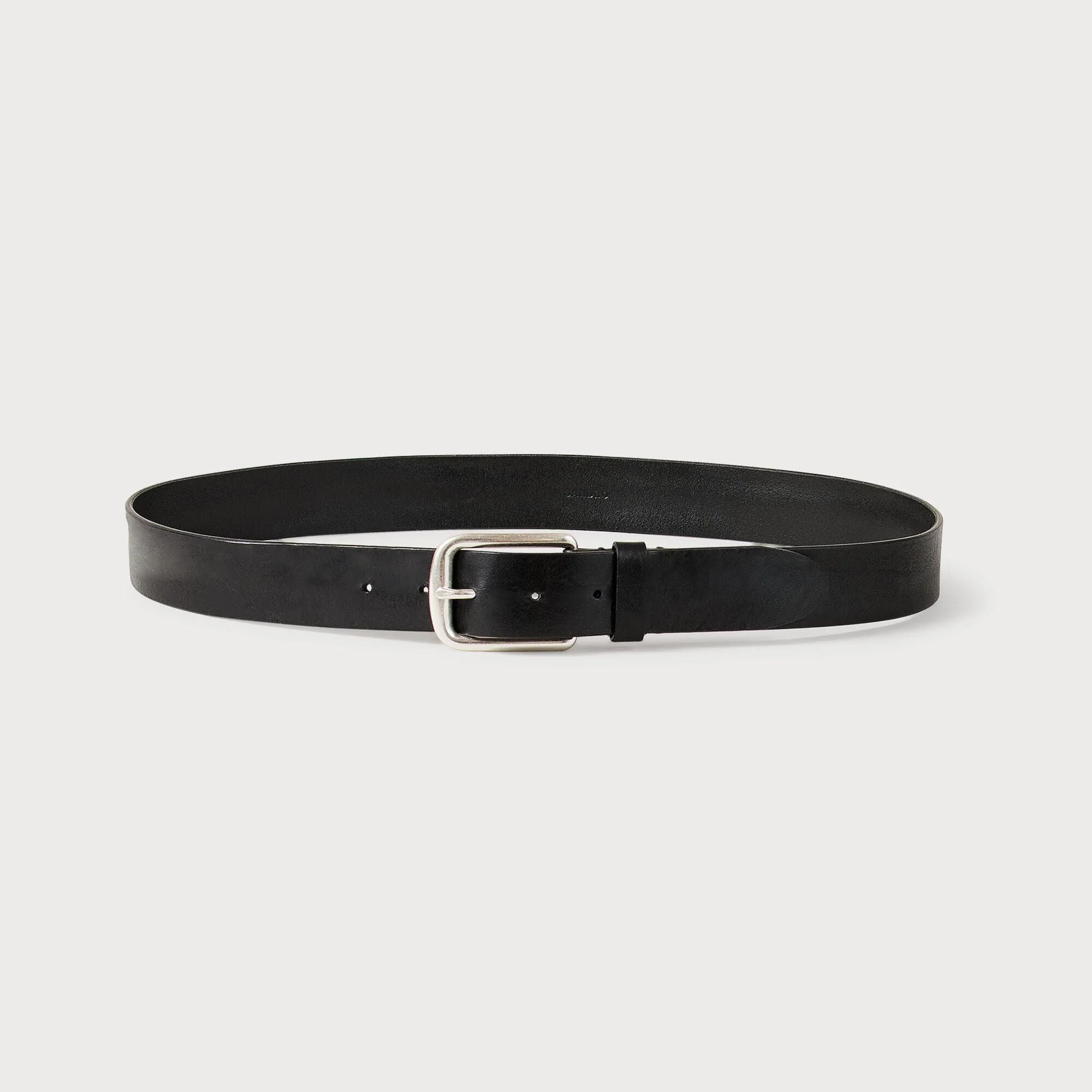 Denim Belt Vegetable-Tanned Leather Belt Black - Image 3