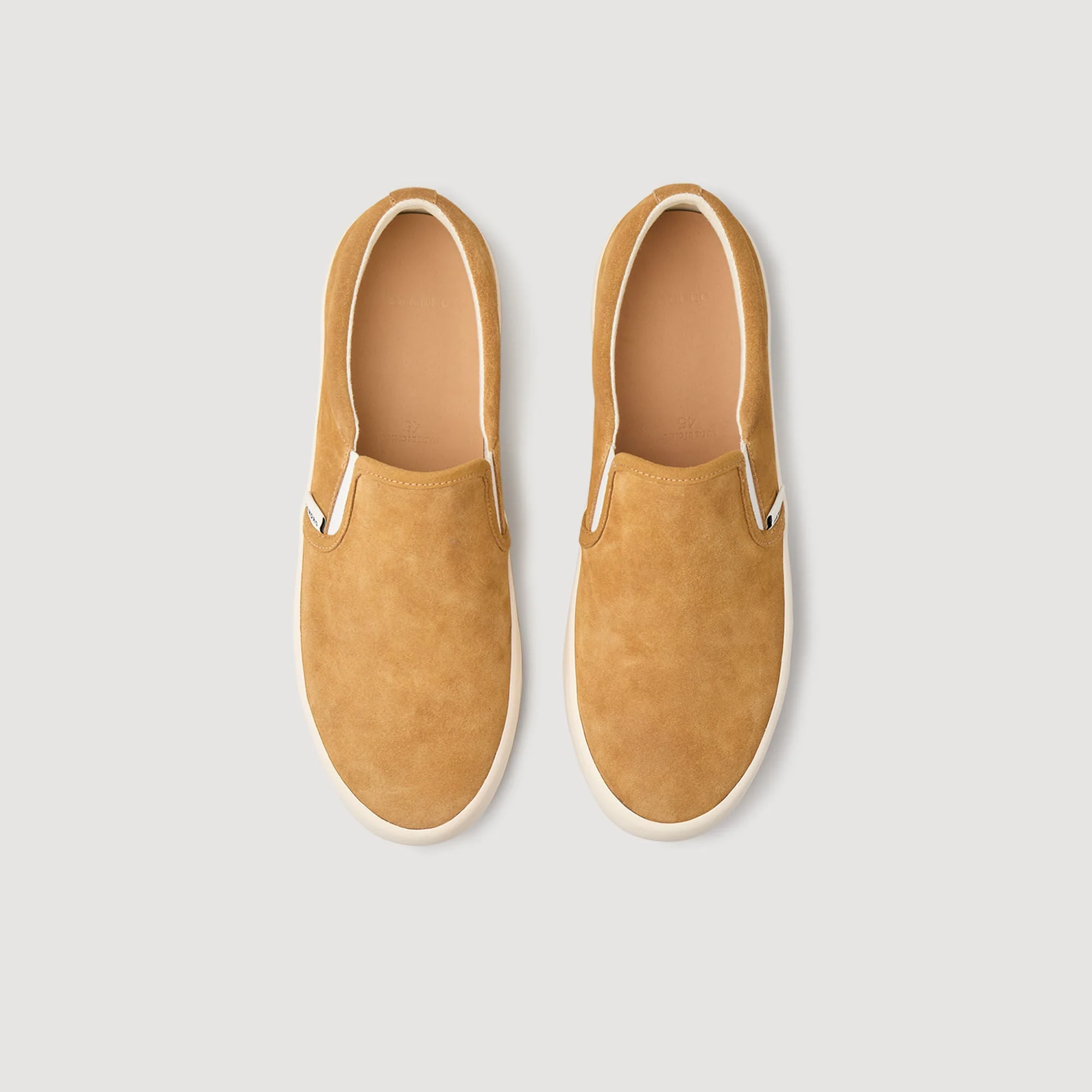 Vulca Slip-On Split Leather Slip-Ons Camel - Image 3