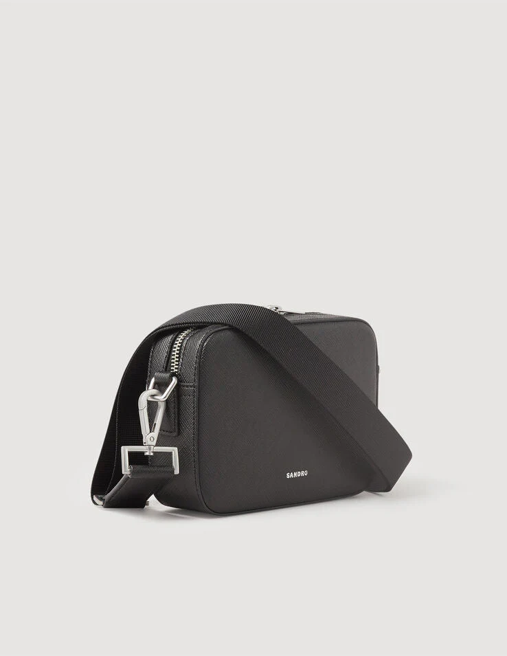 Minibag Hook Small Saffiano Leather Bag Black - Image 3