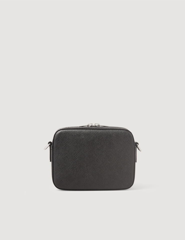Minibag Hook Small Saffiano Leather Bag Black - Image 4