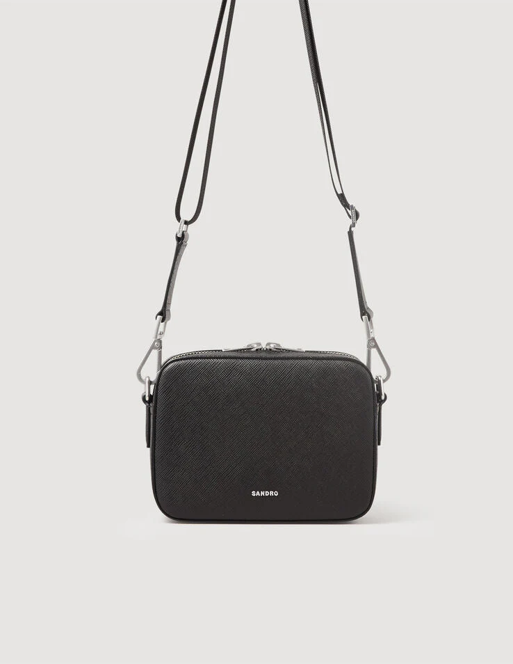 Minibag Hook Small Saffiano Leather Bag Black - Image 5