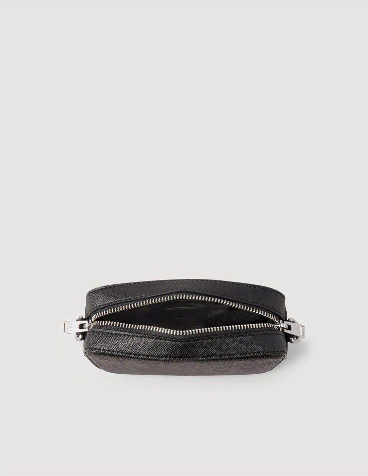 Minibag Hook Small Saffiano Leather Bag Black - Image 6