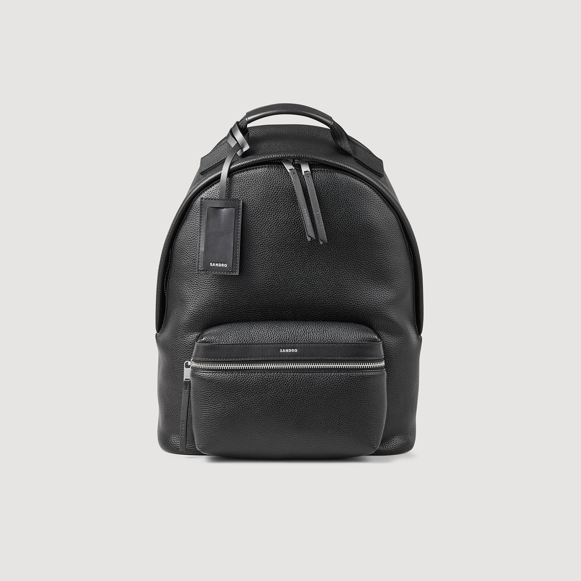 Newbackpack Coated Coated Canvas Backpack Black - Image 5