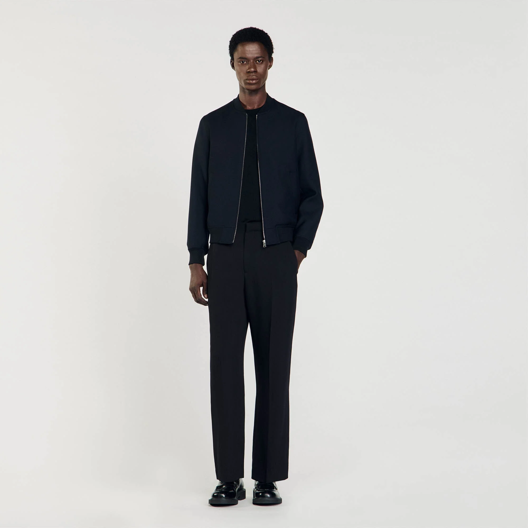New Teddy Zip-Up Jacket Navy Blue