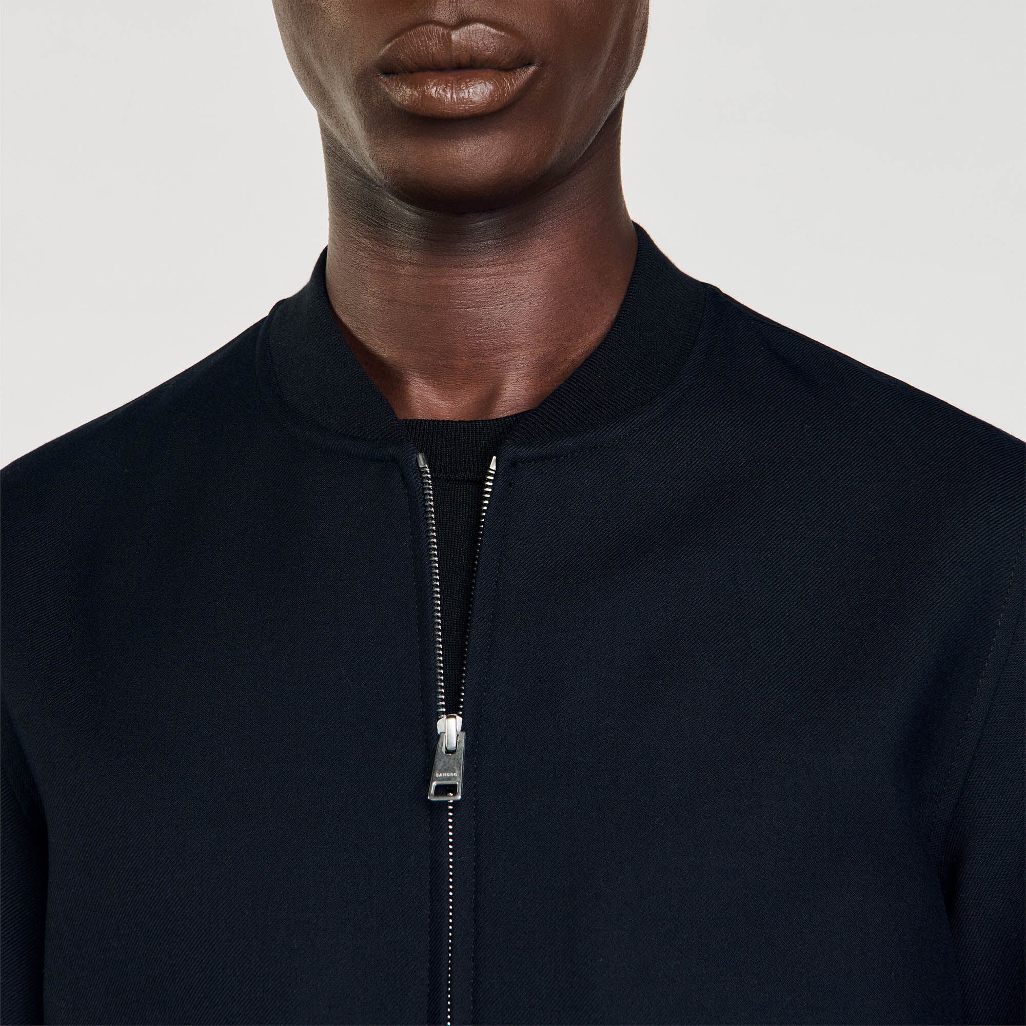 New Teddy Zip-Up Jacket Navy Blue - Image 3