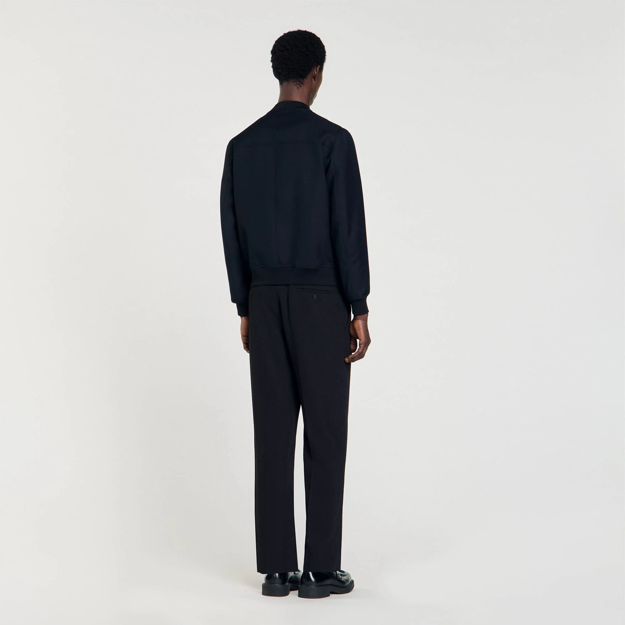 New Teddy Zip-Up Jacket Navy Blue - Image 5