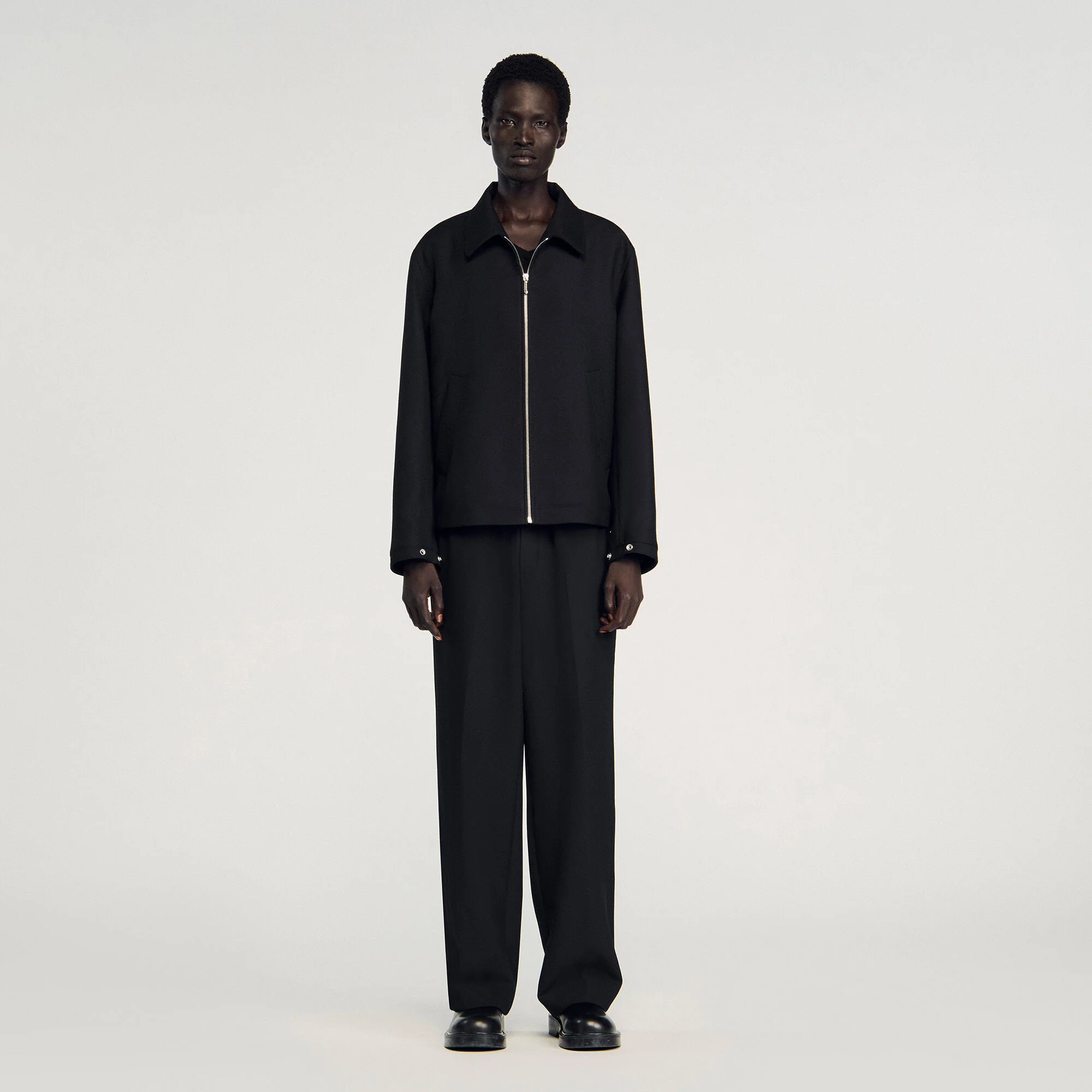 New Zipper Jacket Zip-Up Jacket Black - Image 2