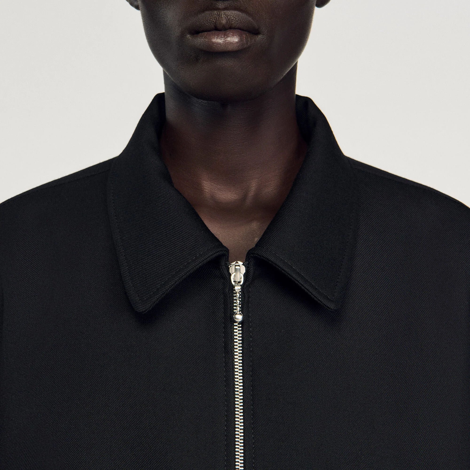 New Zipper Jacket Zip-Up Jacket Black - Image 4