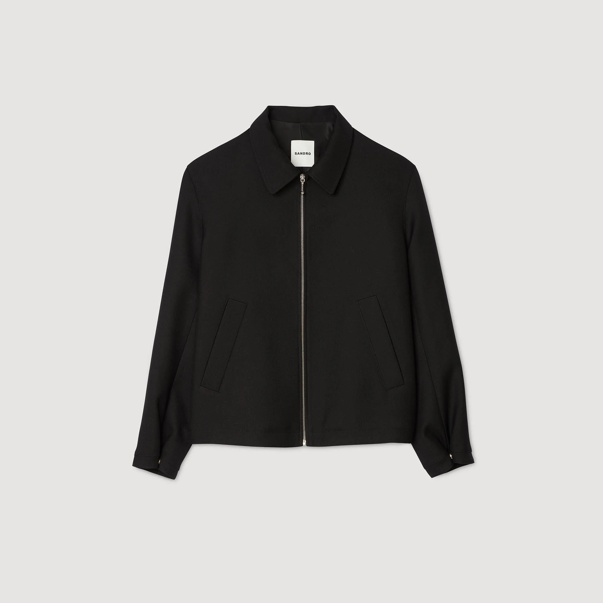 New Zipper Jacket Zip-Up Jacket Black - Image 5