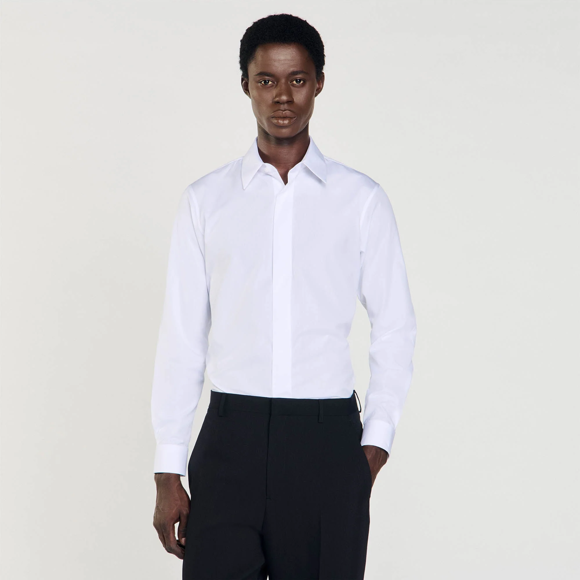 Chemise Ceremonie Cotton Shirt White - Image 4