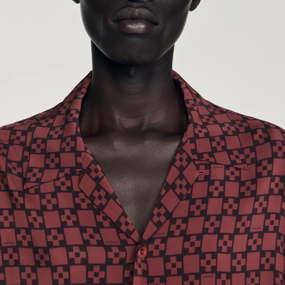 Square Cross Ml Printed Loose-Fit Shirt Cognac - Image 3