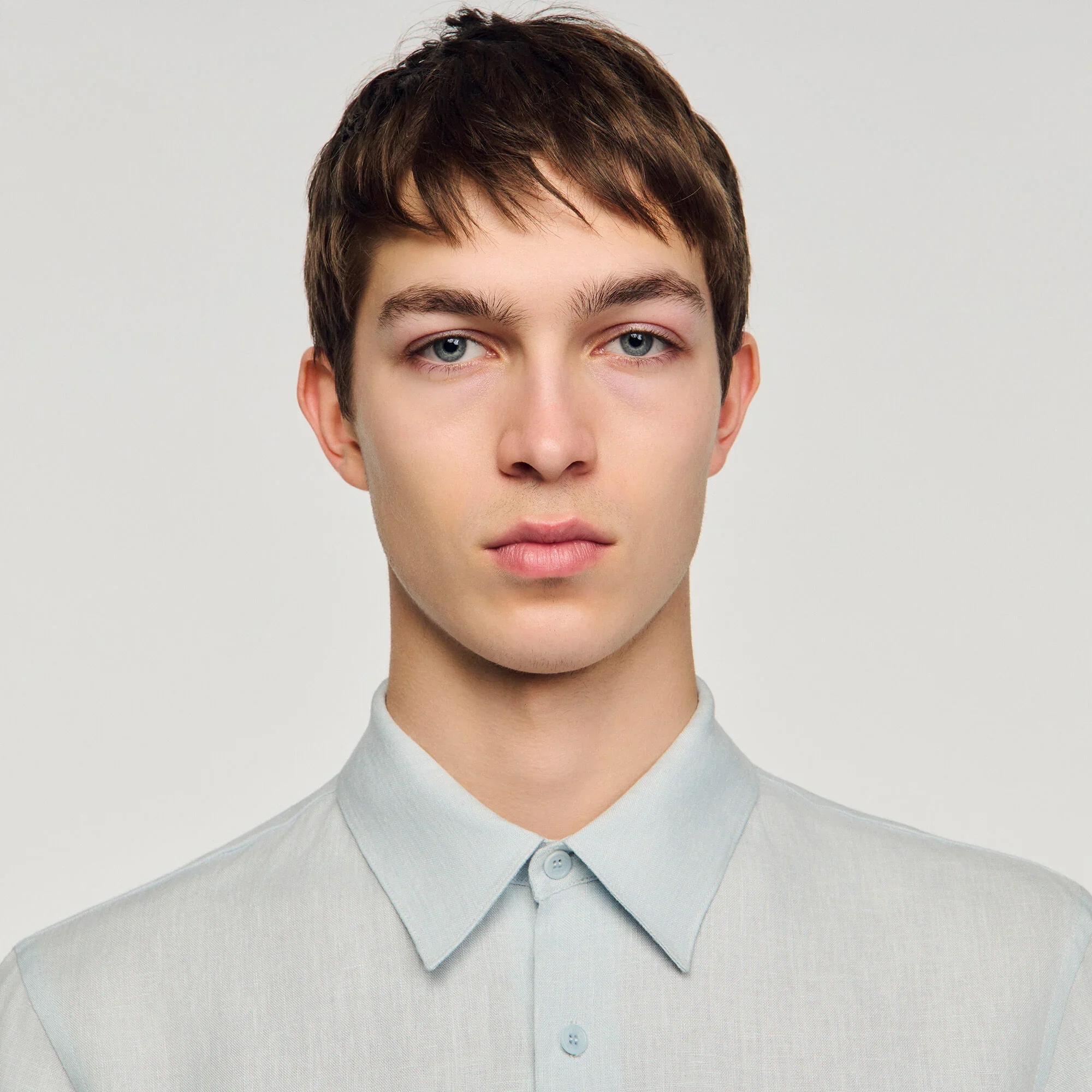 Linen Shirt Linen Shirt Sky Blue - Image 3