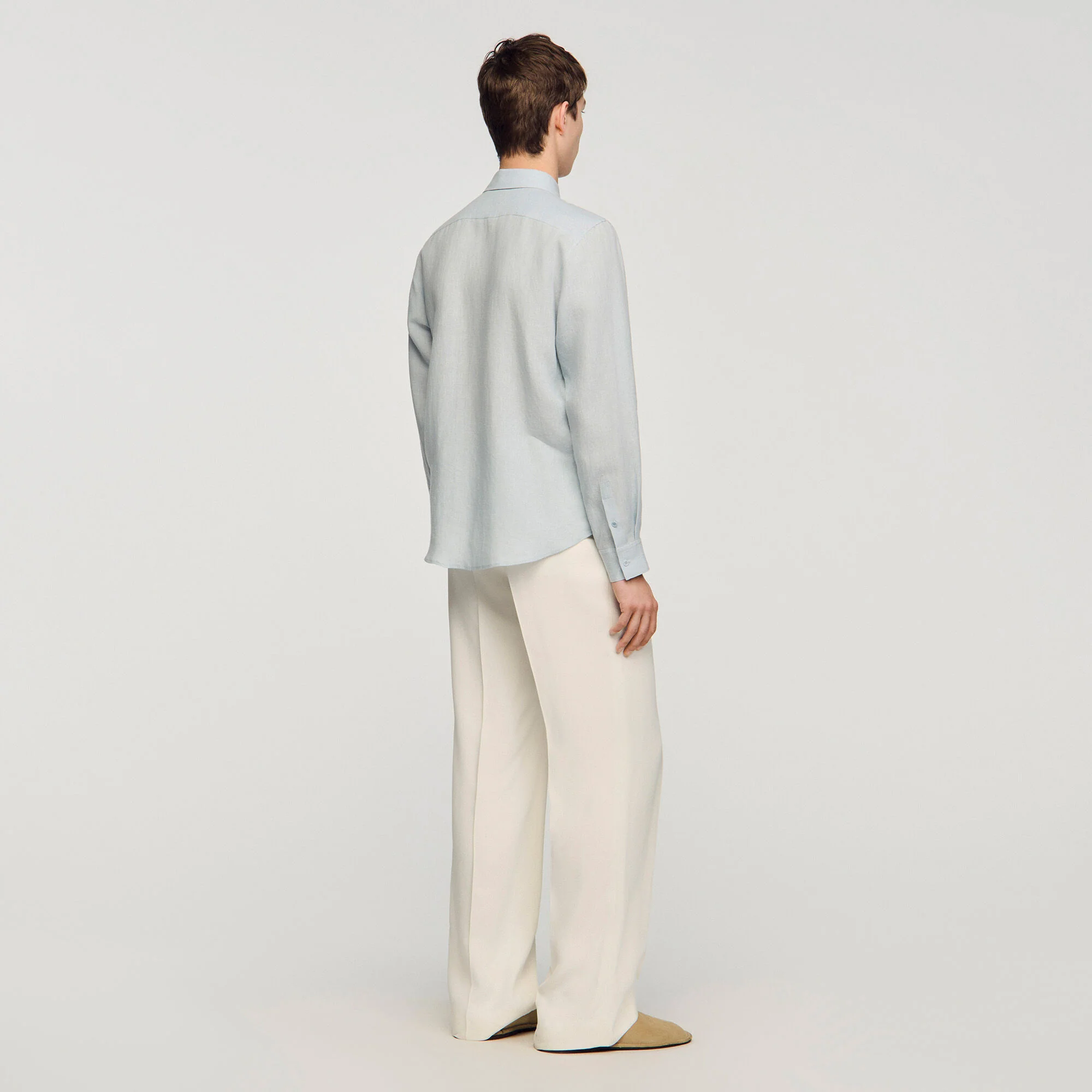 Linen Shirt Linen Shirt Sky Blue - Image 5