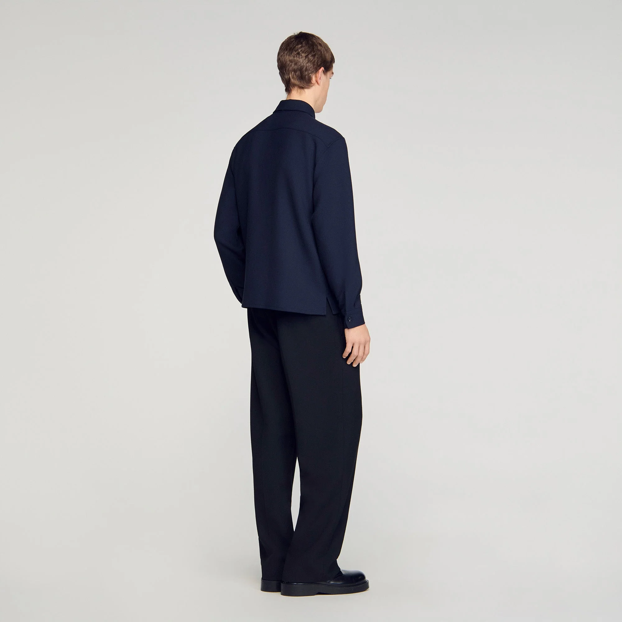 Joker Pocket Patch Pocket Shirt Navy Blue - Image 5