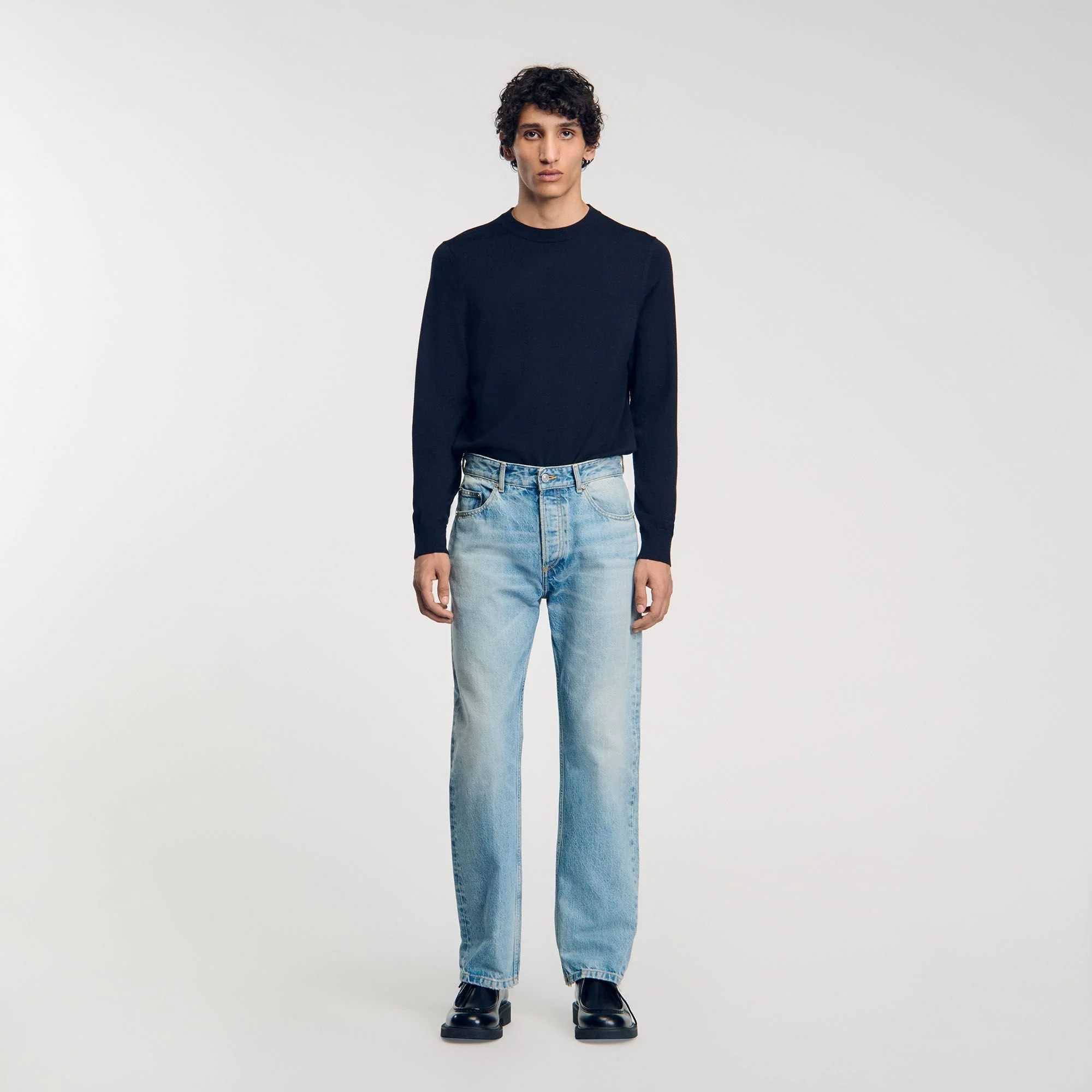 Regular Stonewash And Whiskers Light Blue - Denim - Image 2