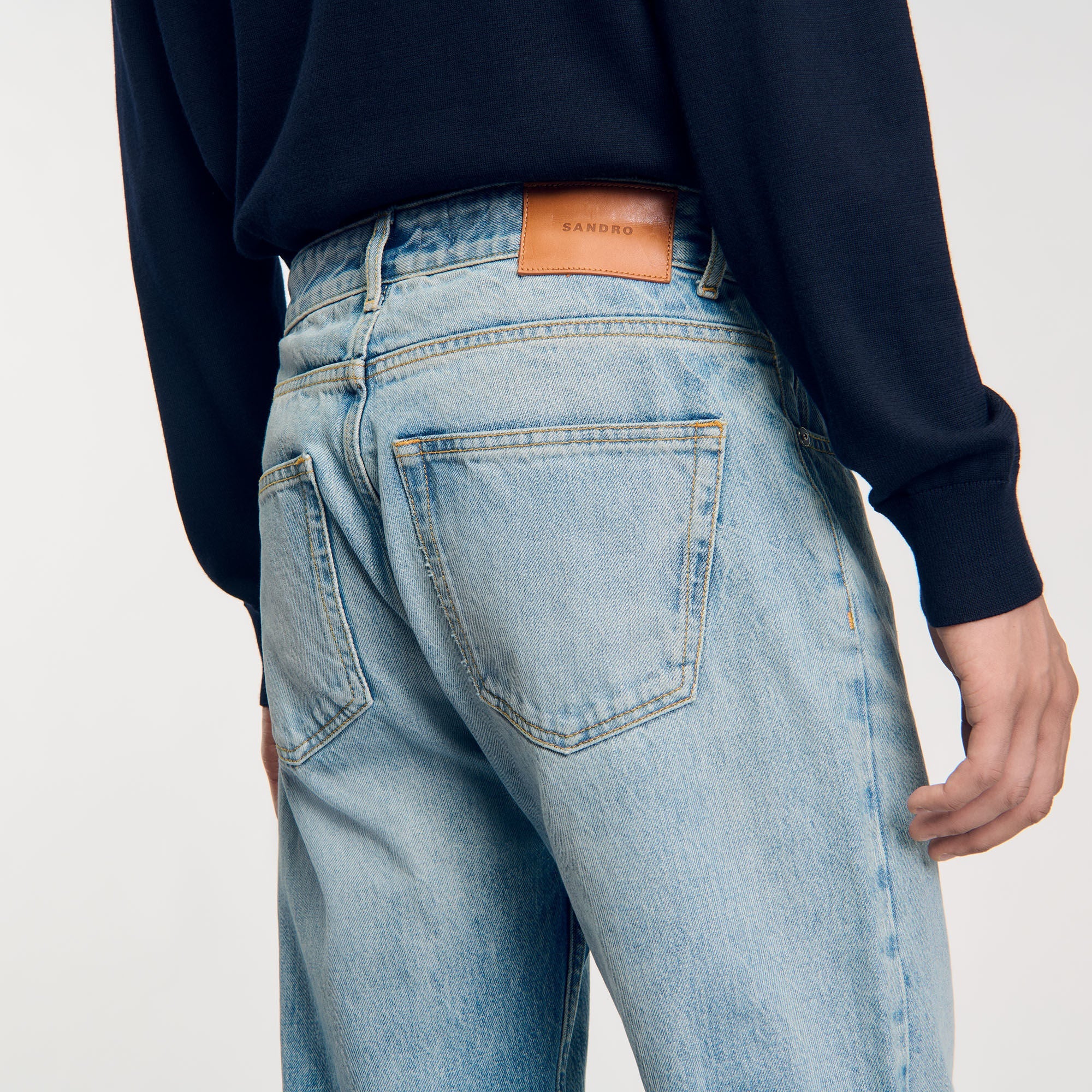 Regular Stonewash And Whiskers Light Blue - Denim - Image 3
