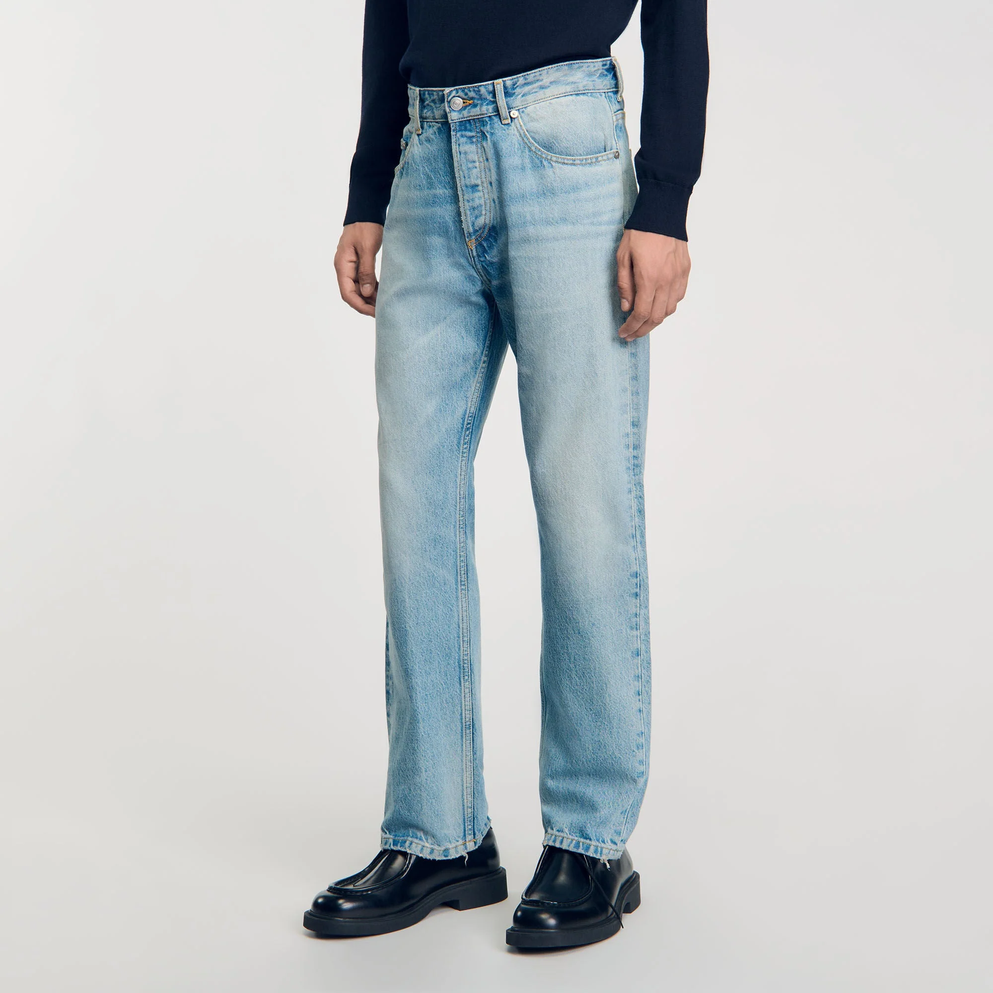 Regular Stonewash And Whiskers Light Blue - Denim - Image 4