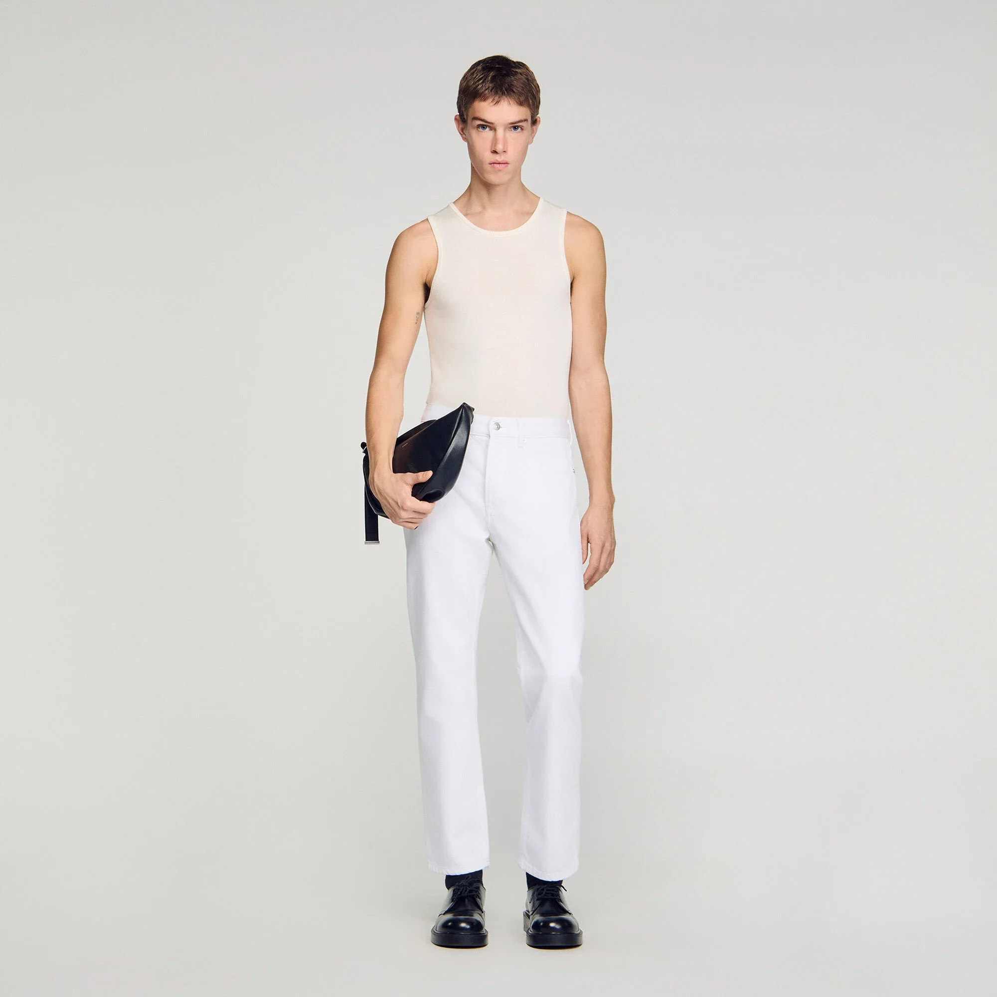 Regular White Regular Raw Jeans White
