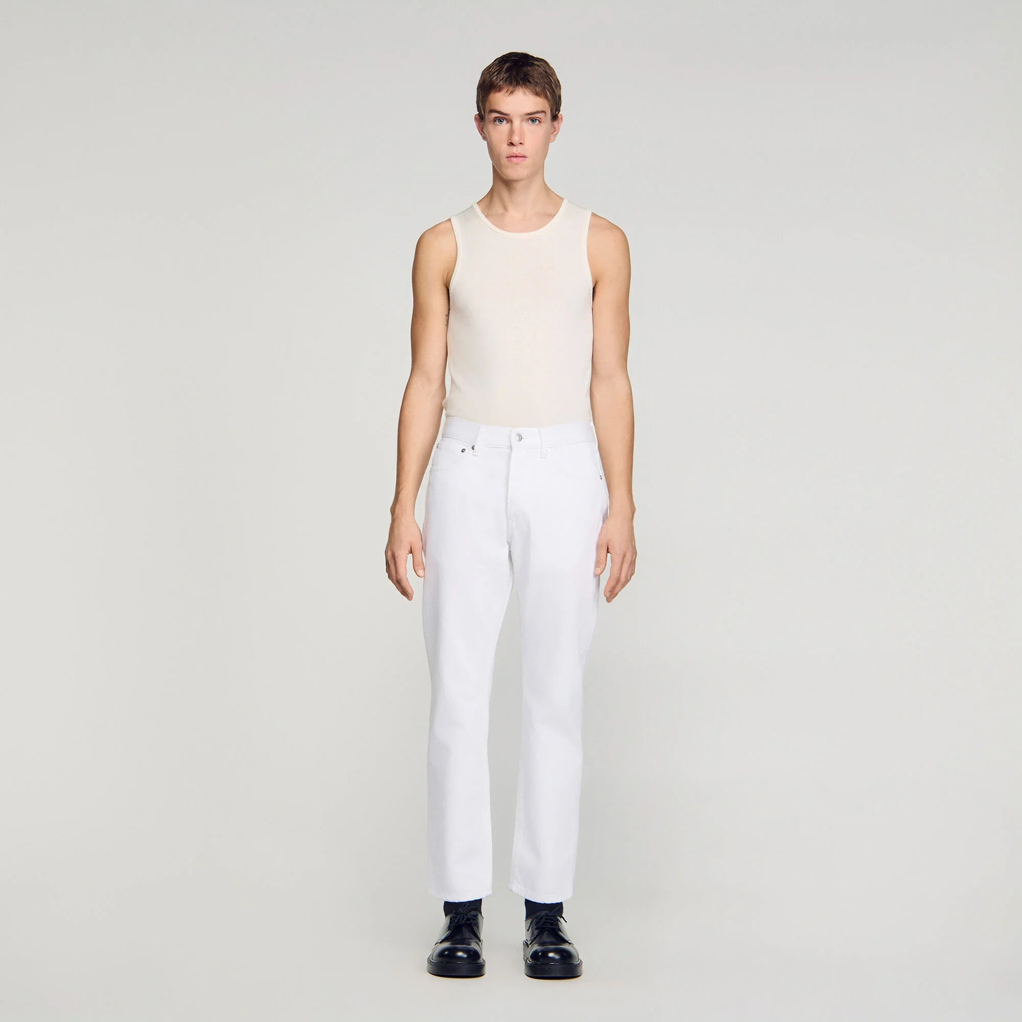 Regular White Regular Raw Jeans White - Image 2