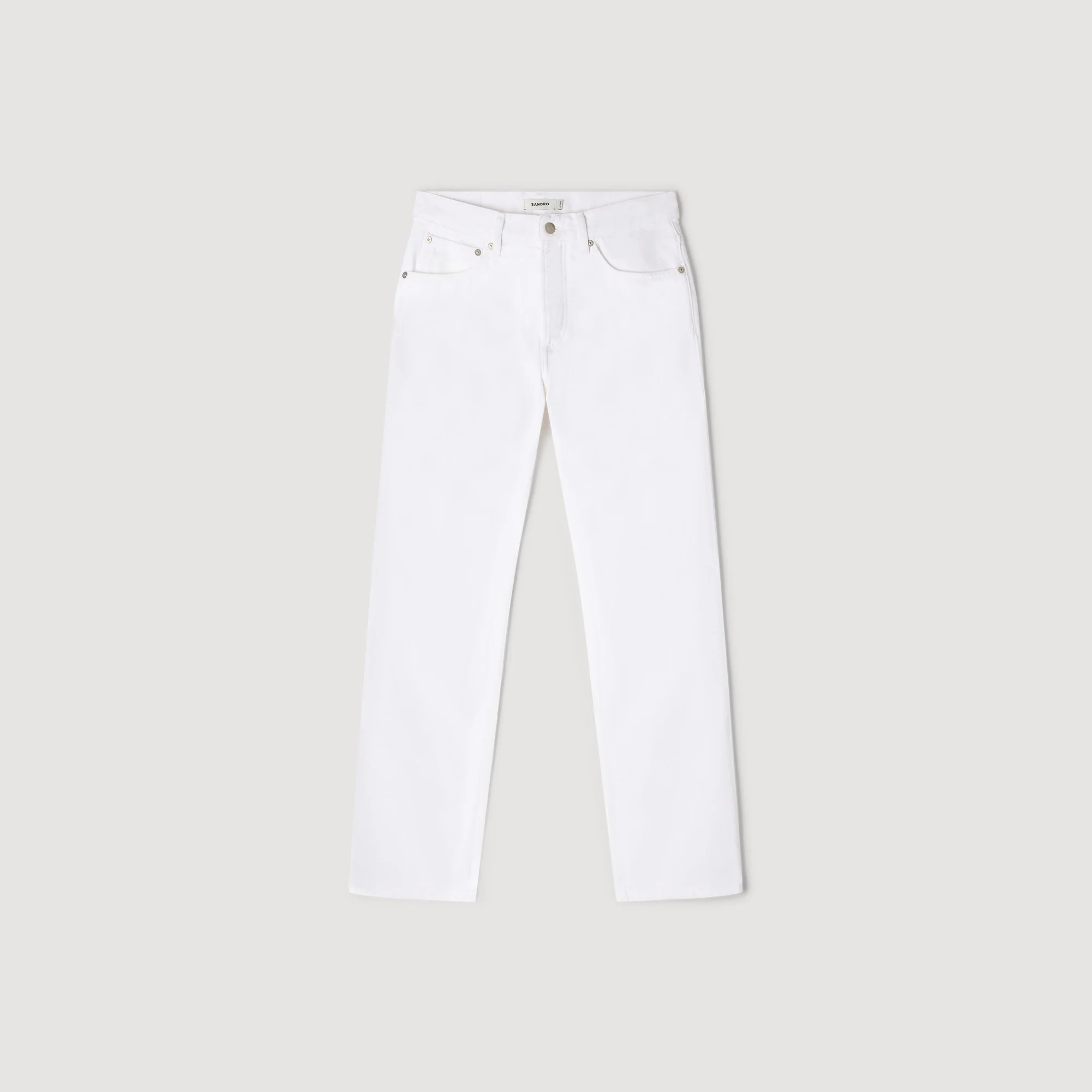 Regular White Regular Raw Jeans White - Image 6