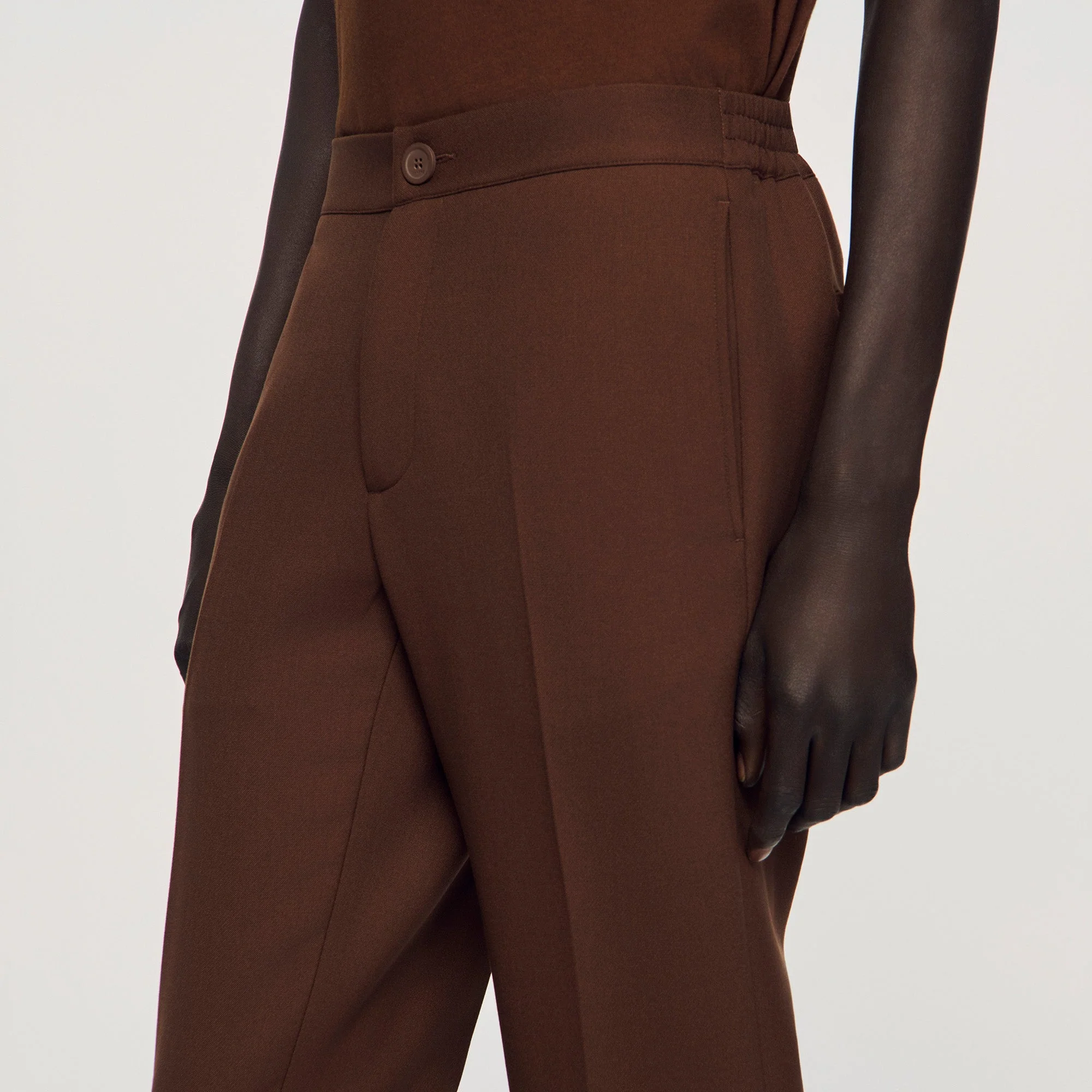 Jersey Jersey Trousers Cognac - Image 3