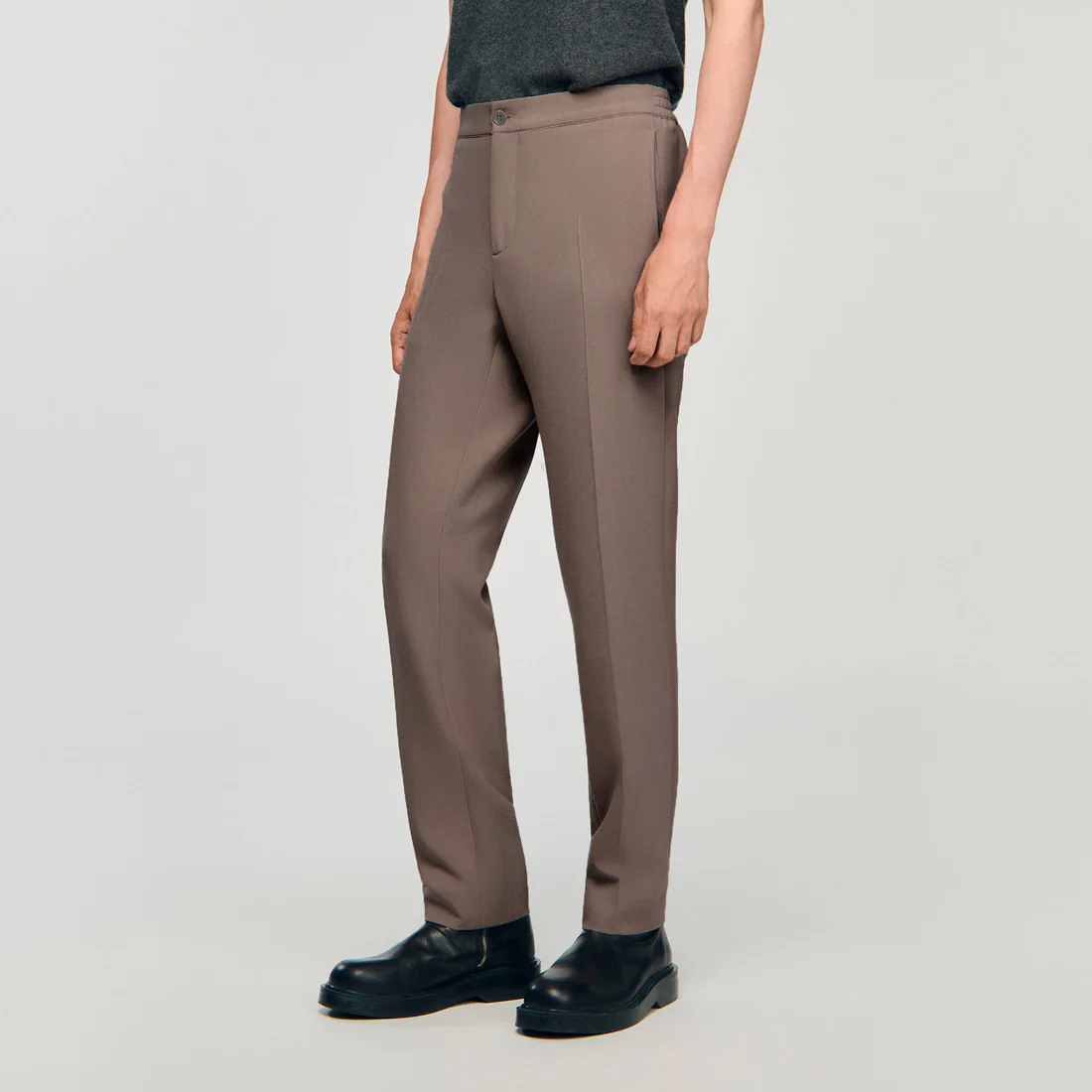 Jersey Trousers Light Taupe - Image 4
