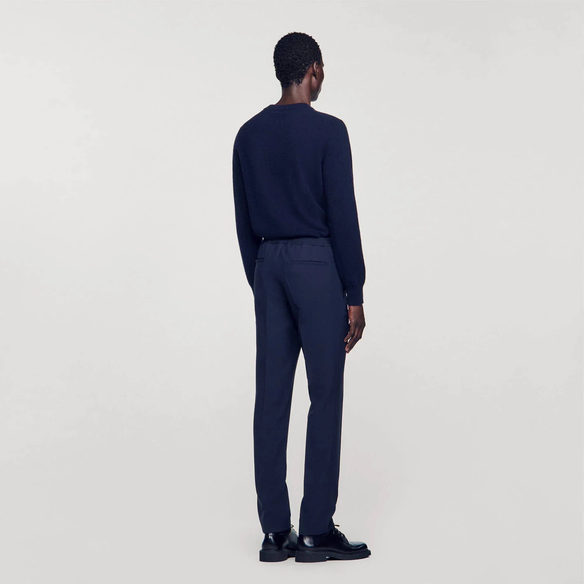 Jersey Jersey Trousers Navy Blue - Image 5
