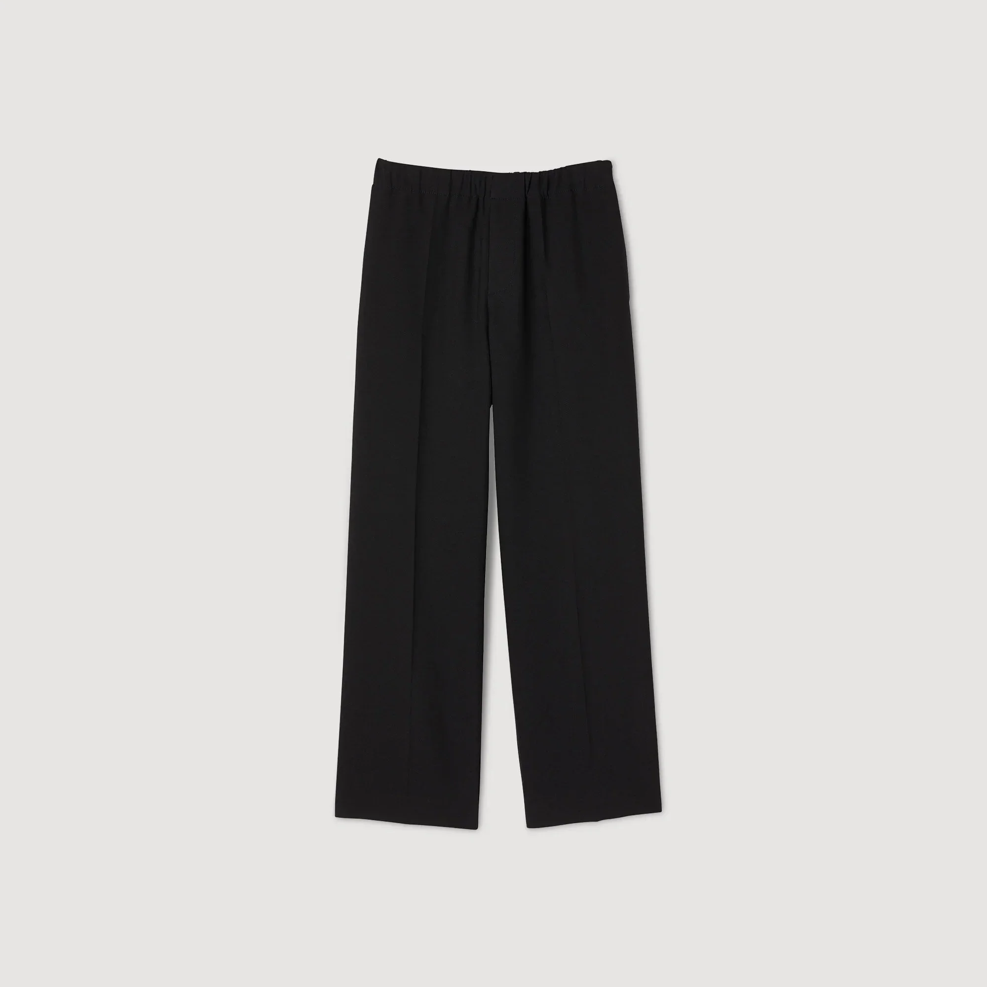 Large Jersey Wide-Leg Pants Black - Image 6