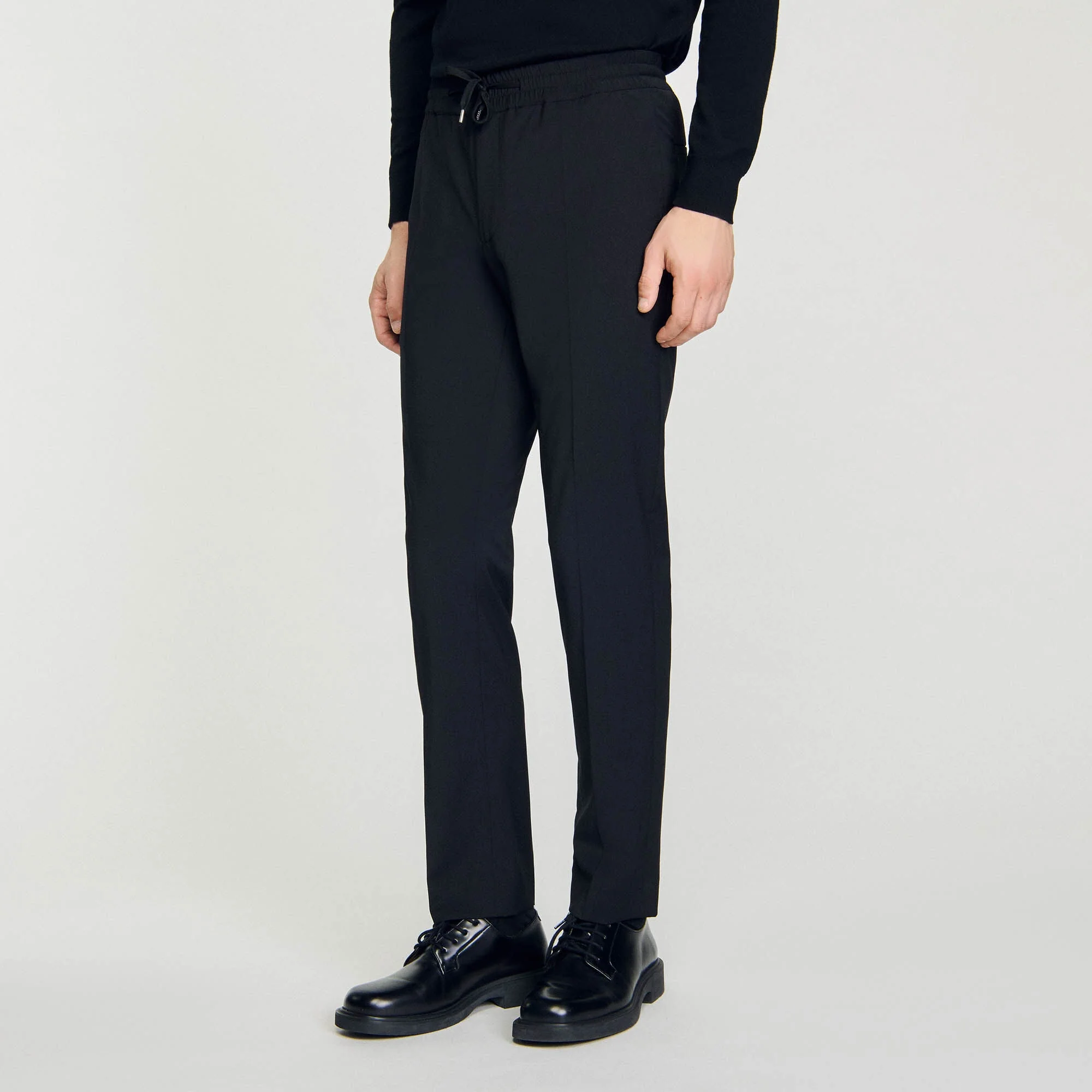 New Alpha Elasticated Straight-Leg Pants Black - Image 4