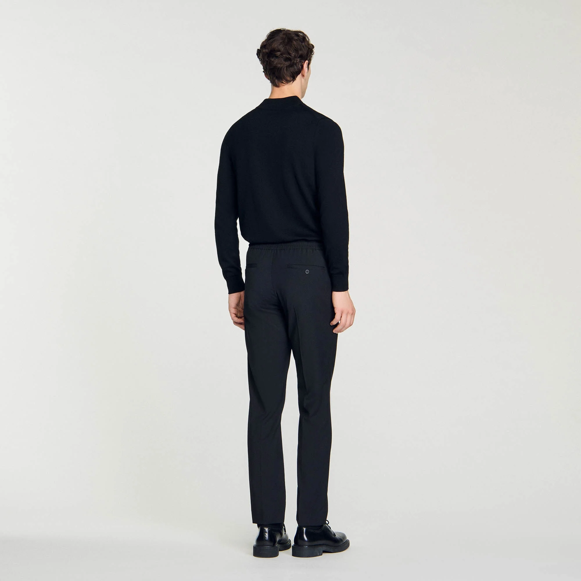 New Alpha Elasticated Straight-Leg Pants Black - Image 5