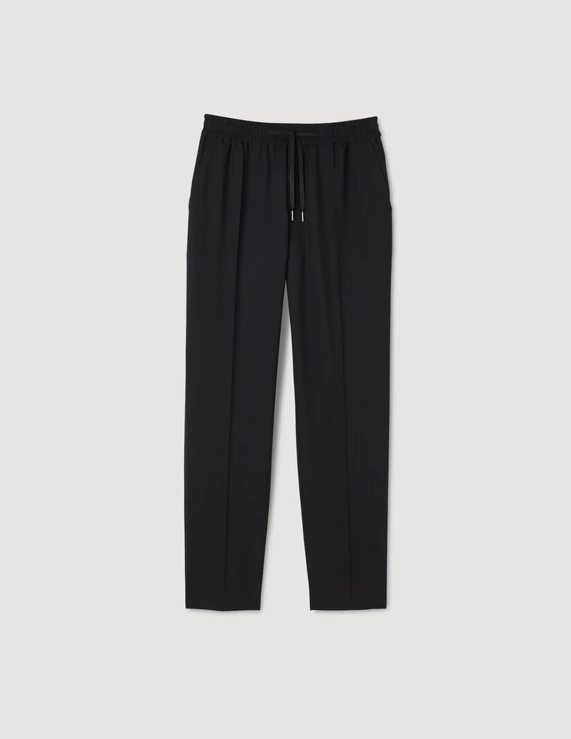 New Alpha Elasticated Straight-Leg Pants Black - Image 6